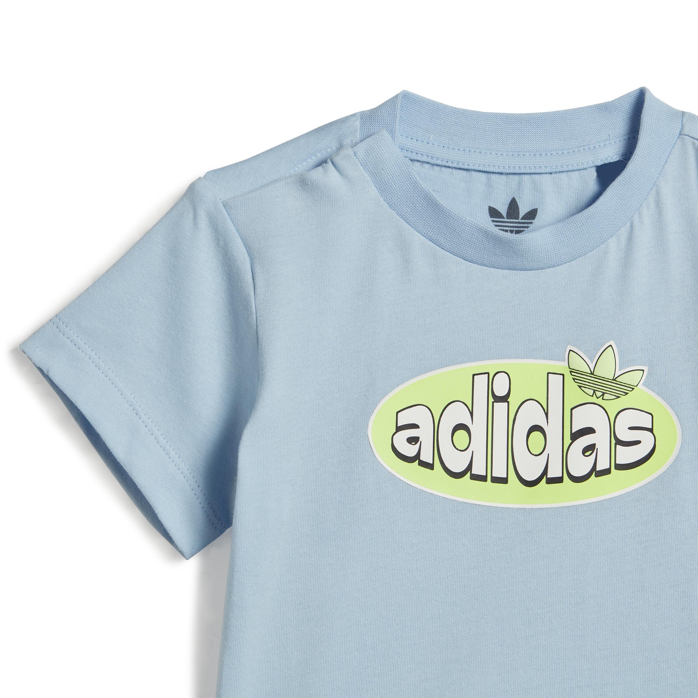 Unisex Kids Graphic Shorts and Tee Set, Blue, A901_ONE, large image number 6