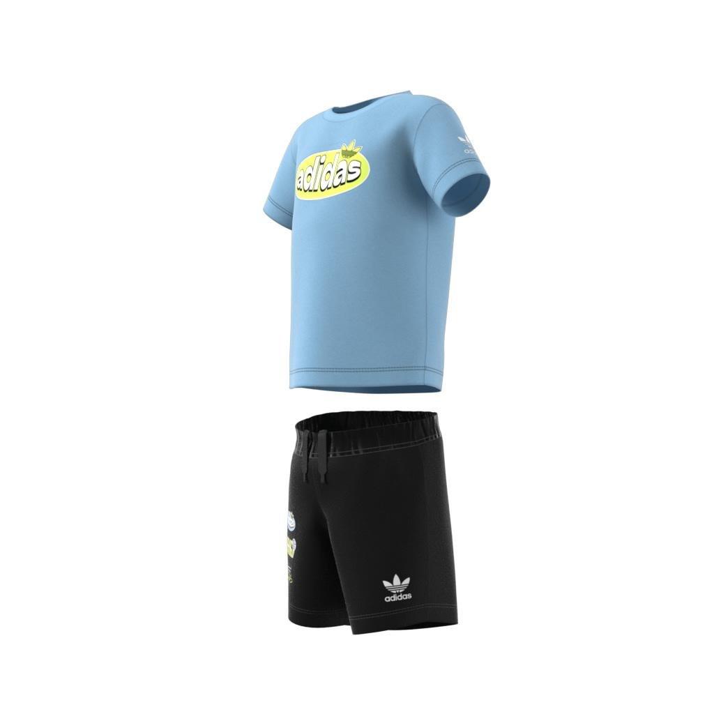 Unisex Graphic Shorts and Tee Set, Blue, A901_ONE, large image number 11