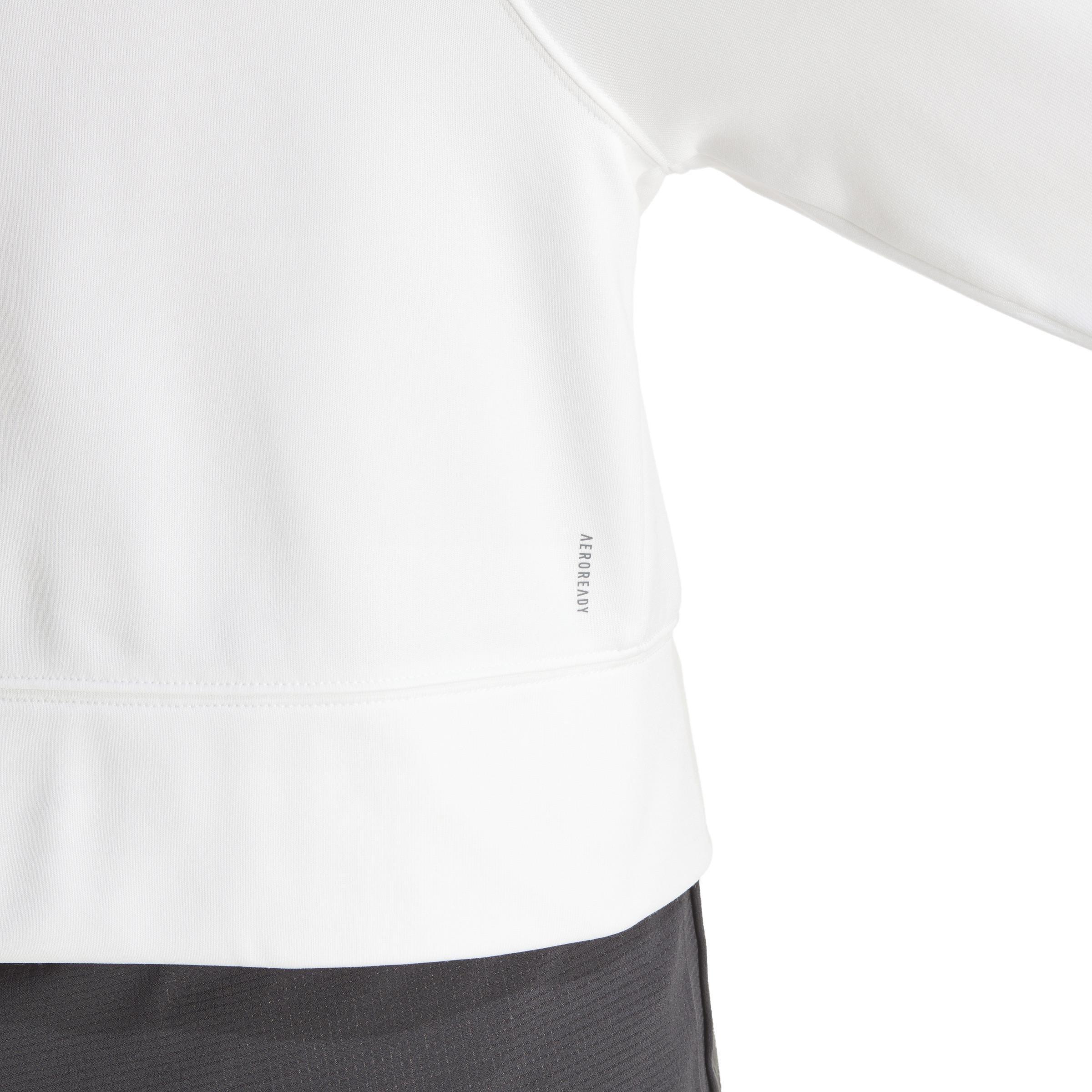 Aeroready Game And Go Full-Zip Hooded Fleece Jacket, White, A901_ONE, large image number 5