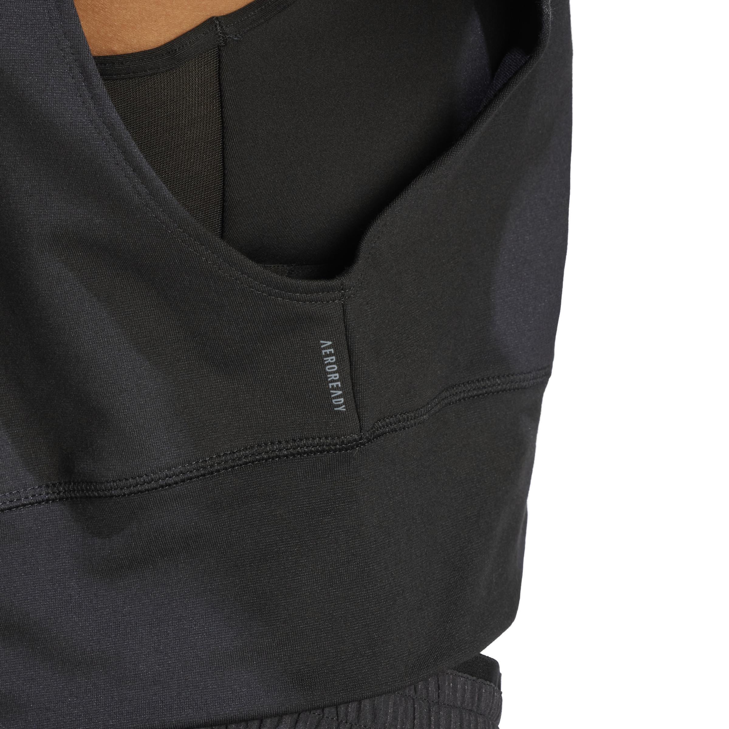 Power Aeroready Crop Cover-Up Sweatshirt, Black, , large image number 4
