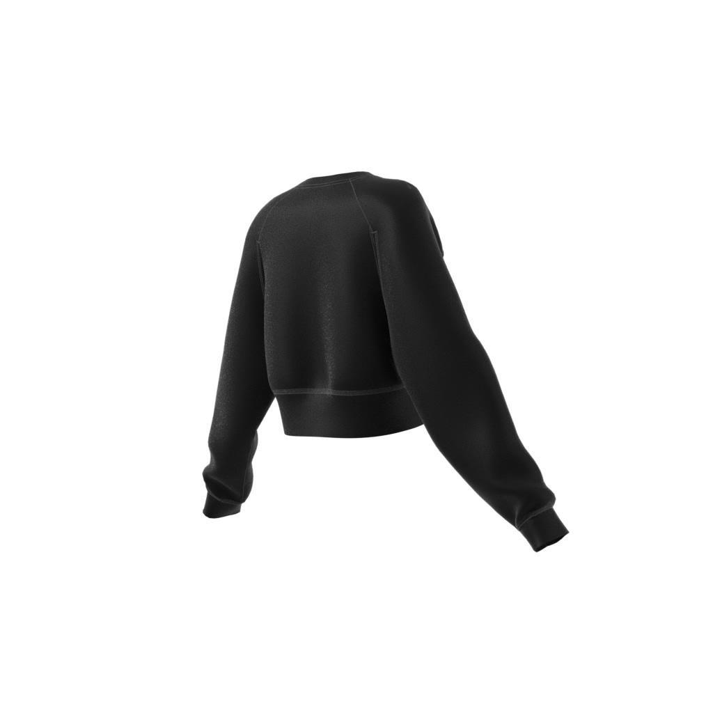 Power Aeroready Crop Cover-Up Sweatshirt, Black, , large image number 9