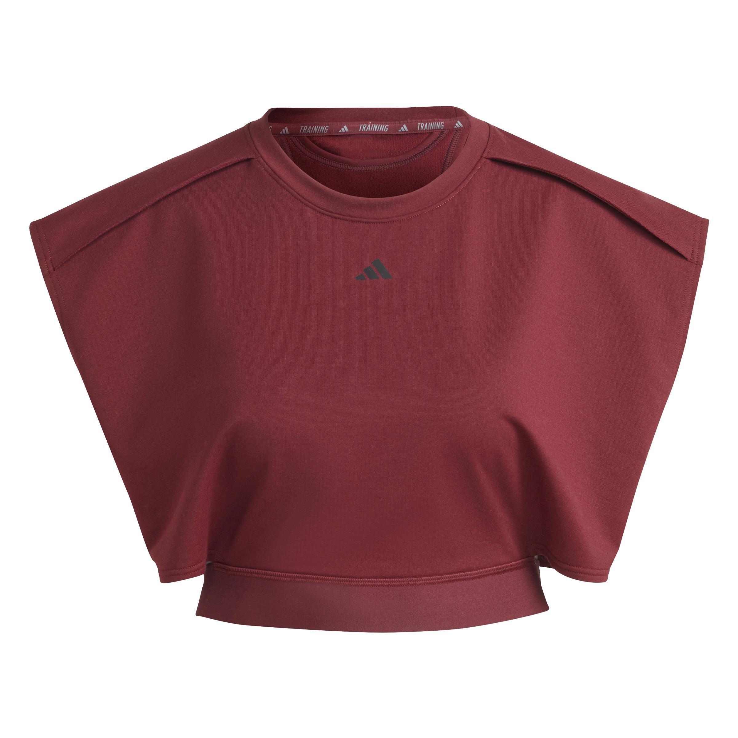 Power Aeroready Crop Tank Top, Burgundy, A901_ONE, large image number 1