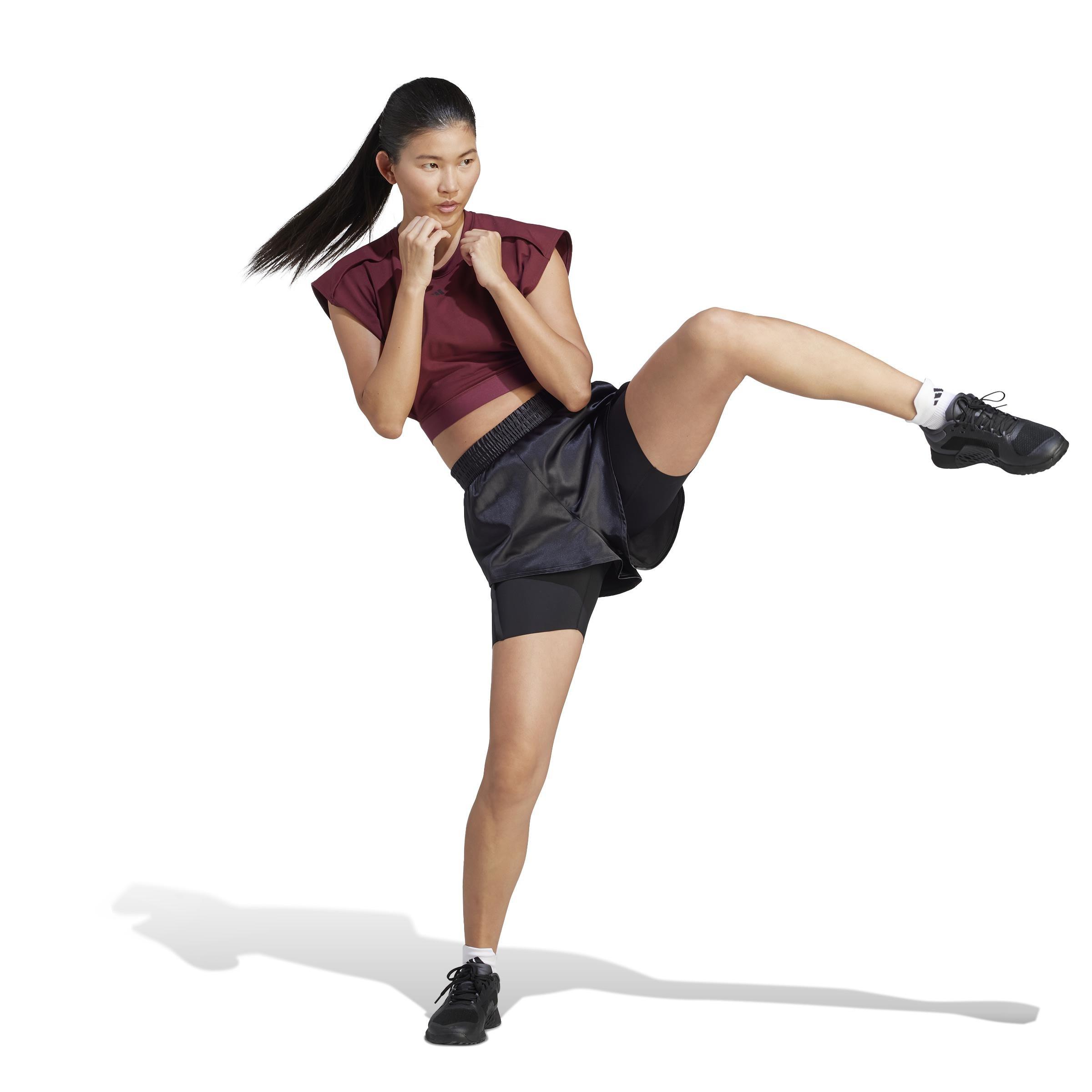 Power Aeroready Crop Tank Top, Burgundy, A901_ONE, large image number 6