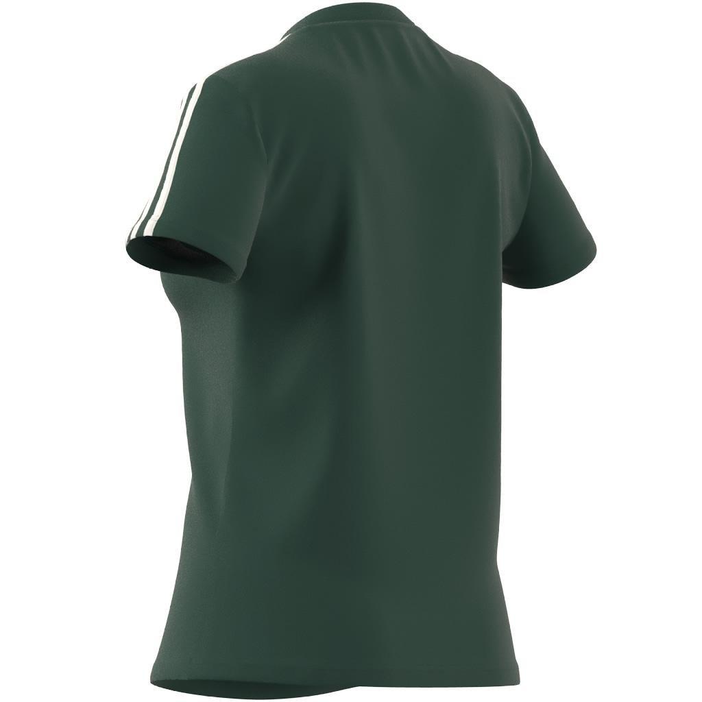 Essentials Slim 3-Stripes T-Shirt, Green, A901_ONE, large image number 6