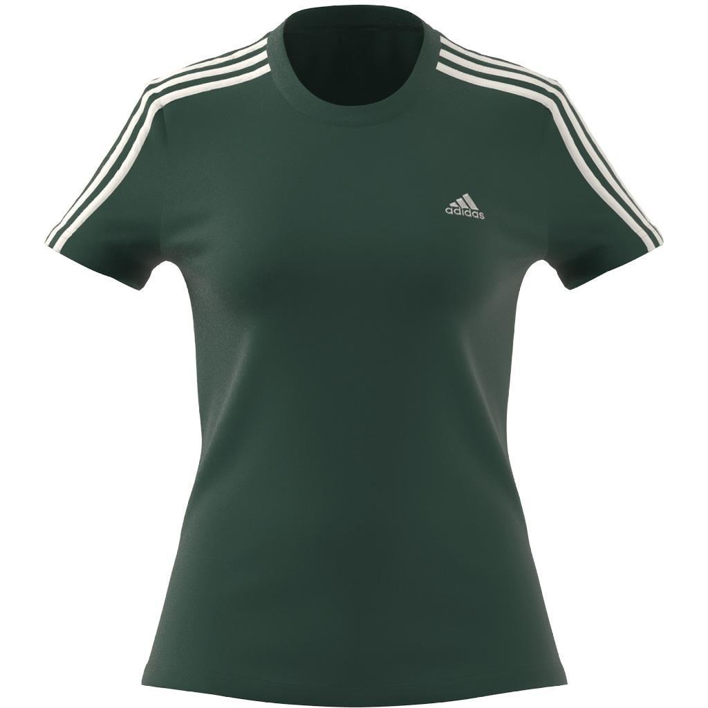 Essentials Slim 3-Stripes T-Shirt, Green, A901_ONE, large image number 14