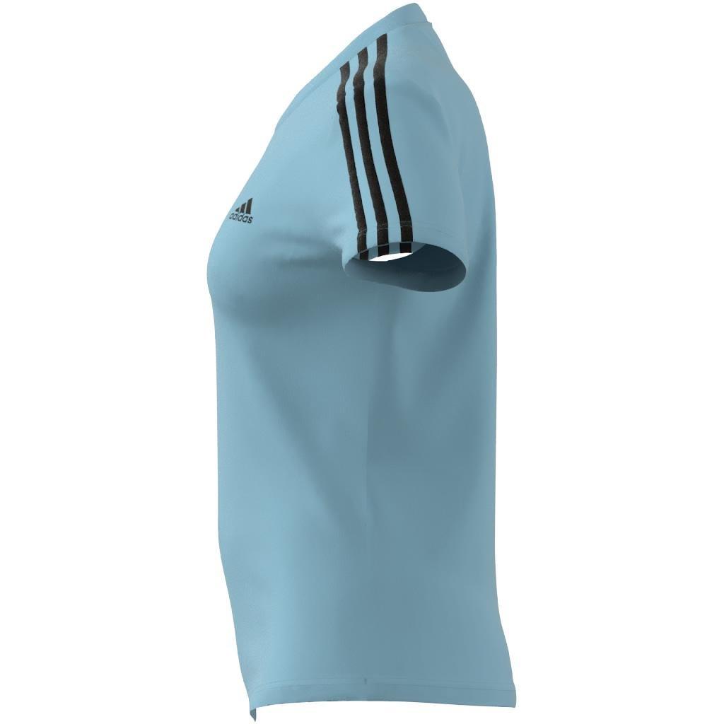 Essentials Slim 3-Stripes T-Shirt, Turquoise, A901_ONE, large image number 10