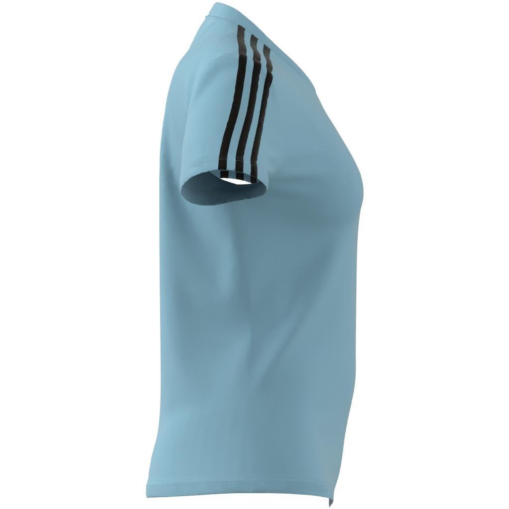 Essentials Slim 3-Stripes T-Shirt, Turquoise, A901_ONE, large image number 14