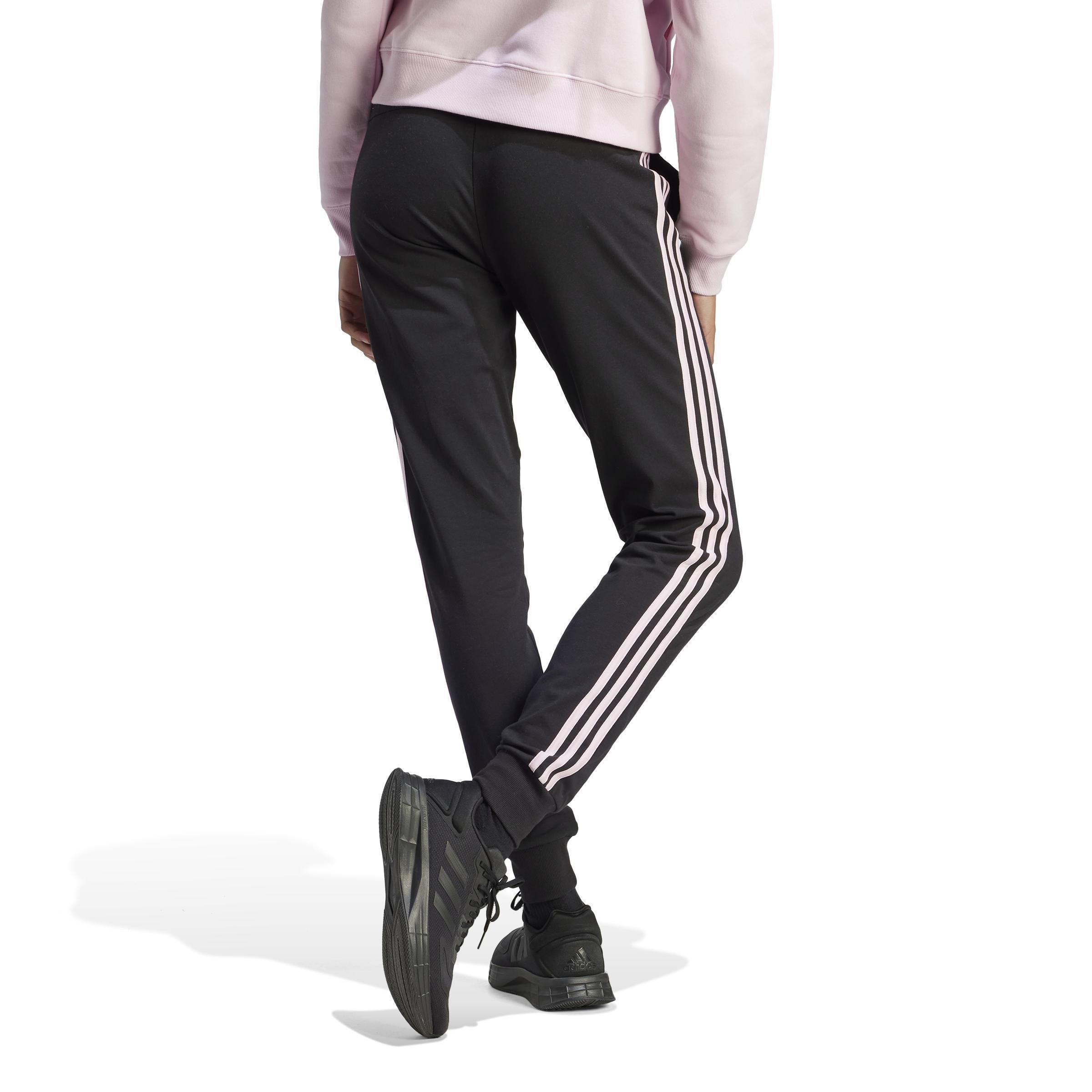 Essentials Single Jersey 3-Stripes Joggers, Black, A901_ONE, large image number 1