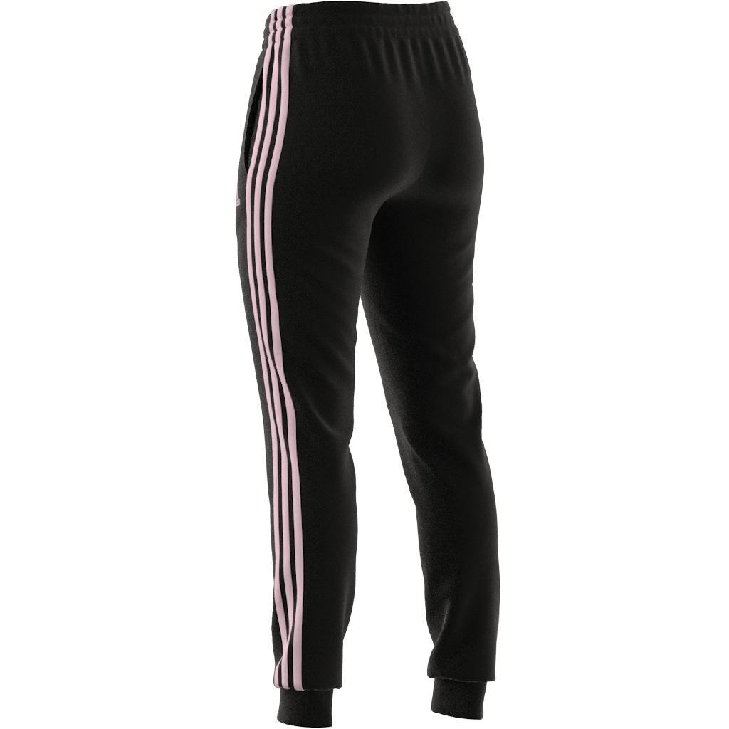 Essentials Single Jersey 3-Stripes Joggers, Black, , large image number 11