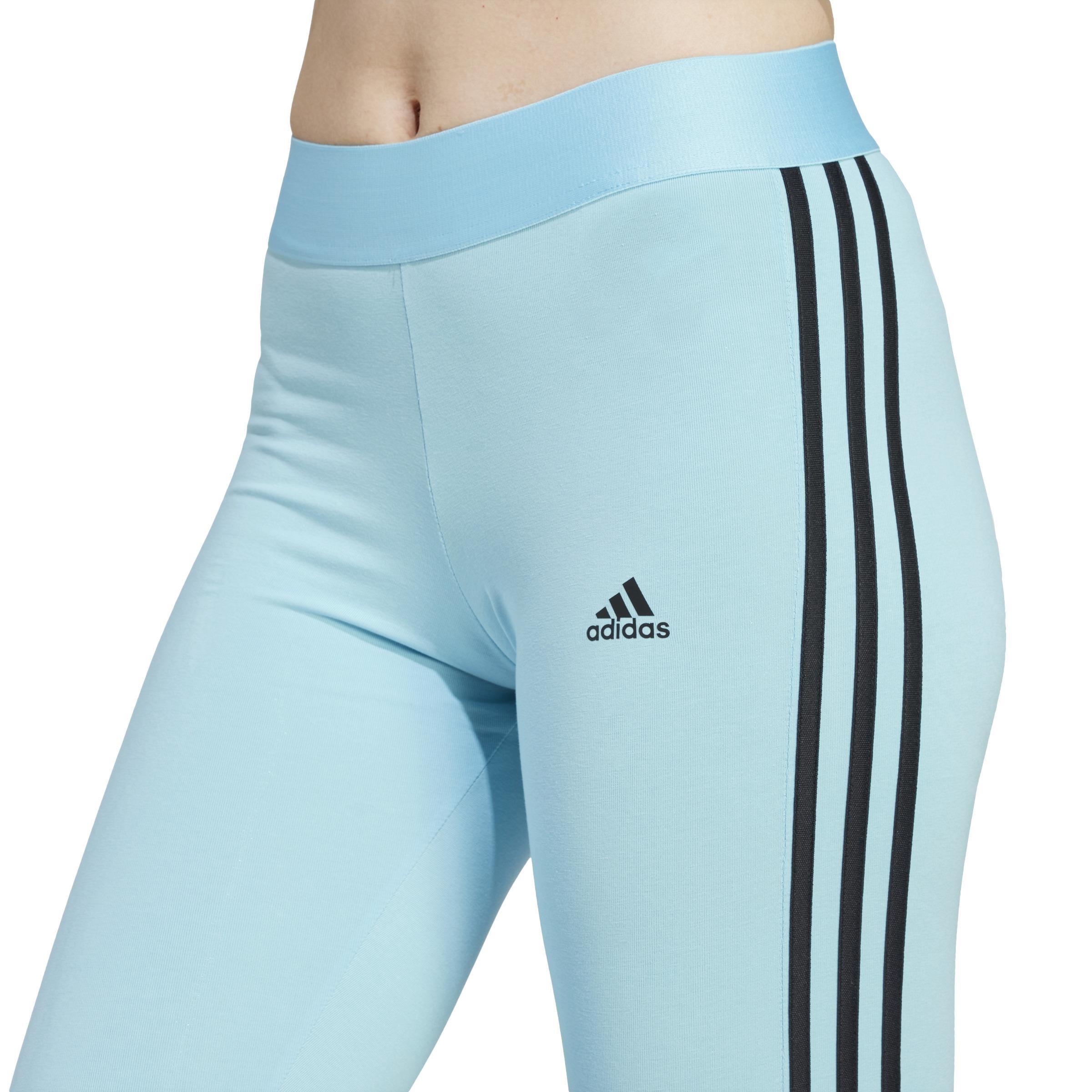 3 Stripes Leggings, Turquoise, A901_ONE, large image number 4