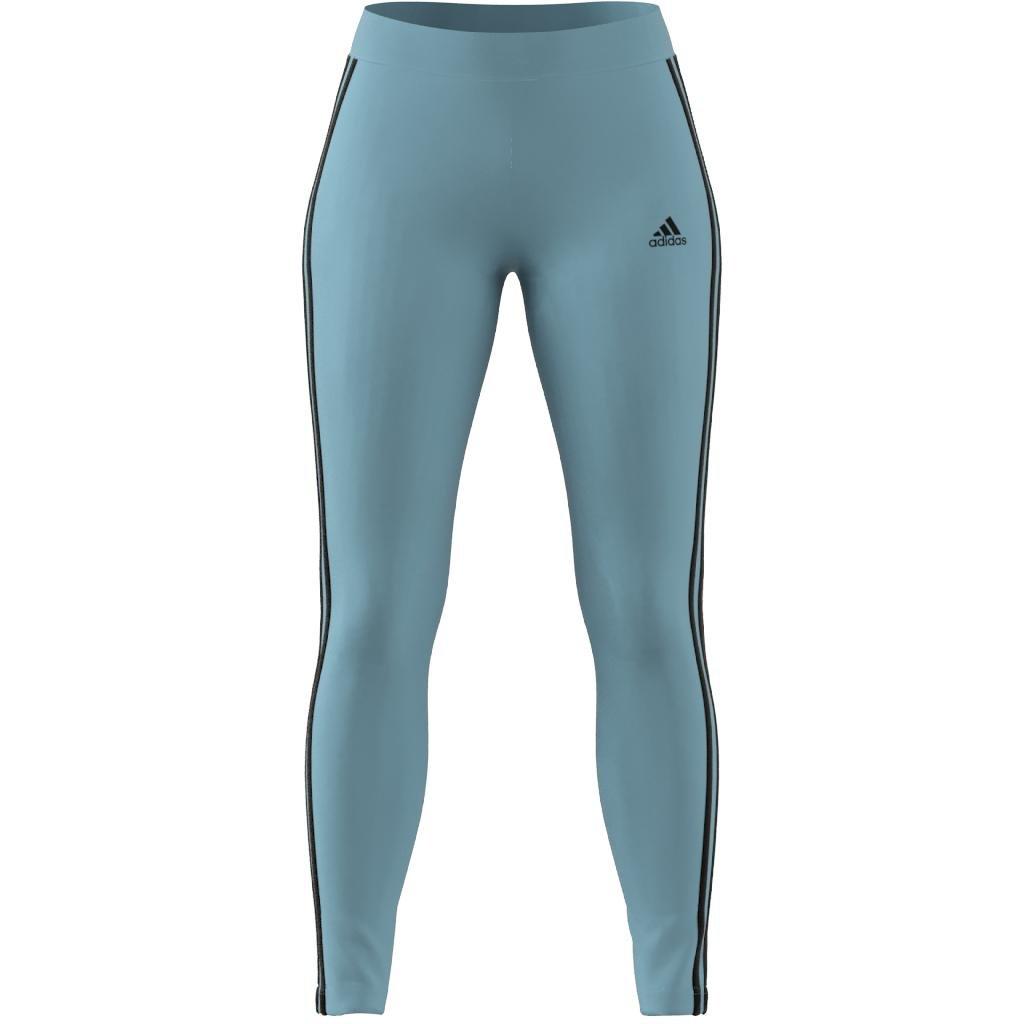 3 Stripes Leggings, Turquoise, A901_ONE, large image number 12
