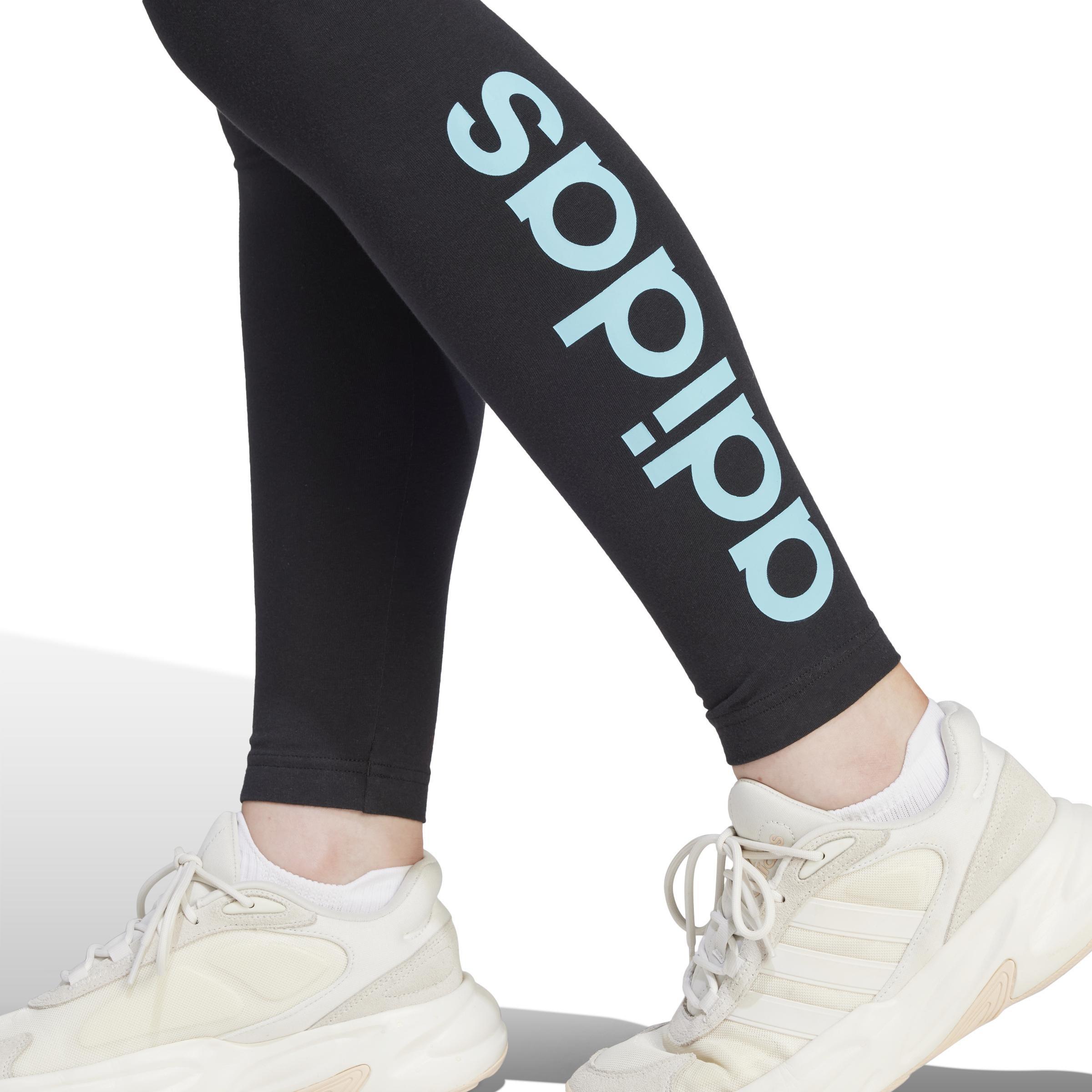 adidas ESSENTIALS HIGH-WAISTED LOGO LEGGINGS - Black