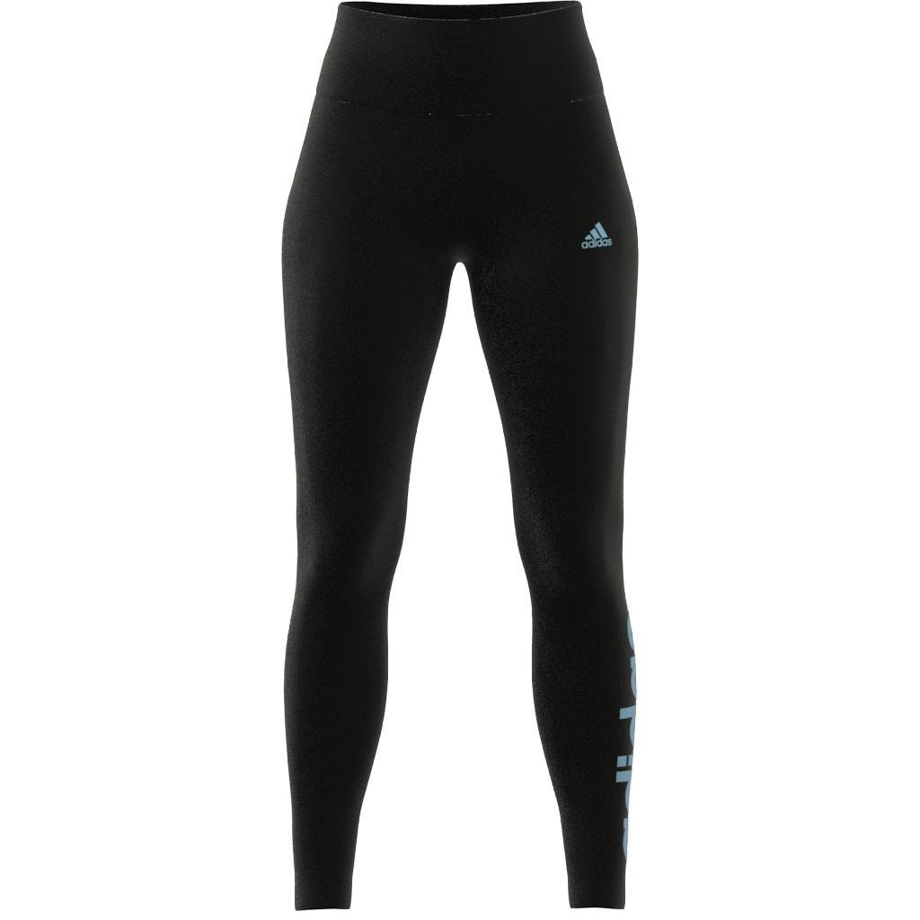 ESSENTIALS HIGH-WAISTED LOGO LEGGINGS - Black