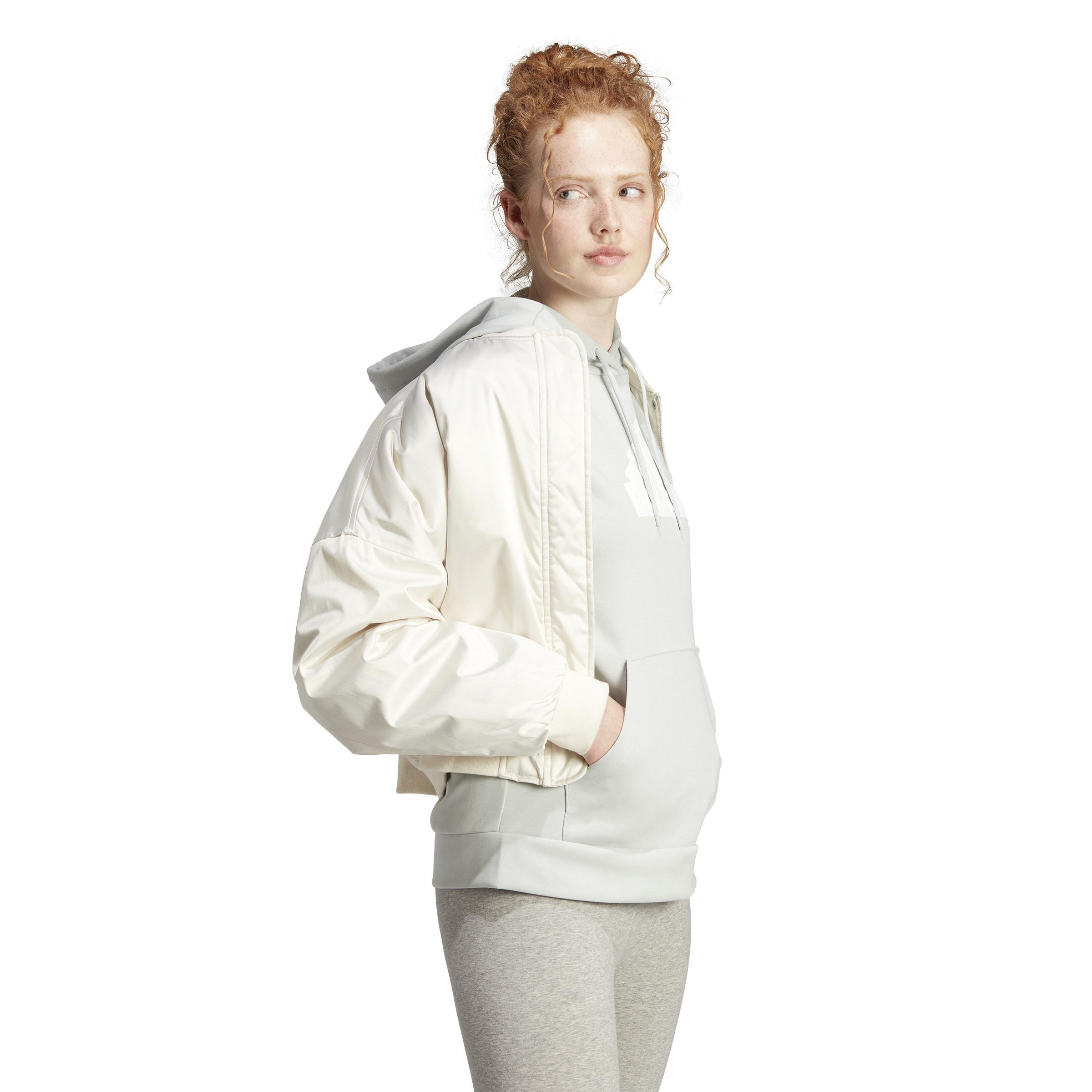 Future Icons Badge Of Sport Bomber Hoodie, Grey, A901_ONE, large image number 12