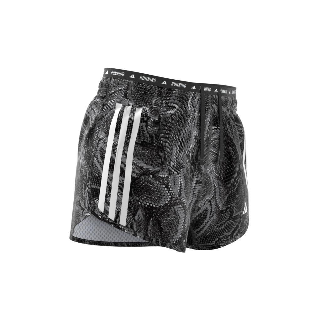 Own the Run Excite Allover Print AEROREADY Shorts, Black, , large image number 6