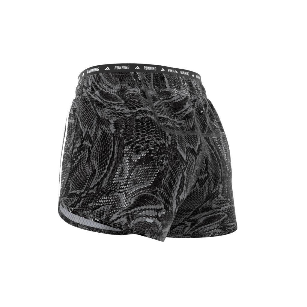 Own the Run Excite Allover Print AEROREADY Shorts, Black, , large image number 8