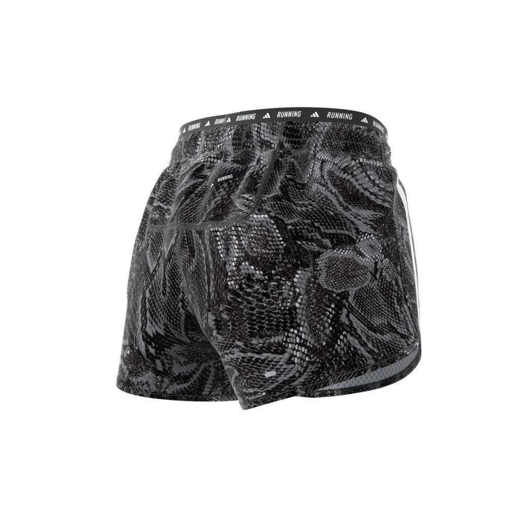 Own the Run Excite Allover Print AEROREADY Shorts, Black, A901_ONE, large image number 10