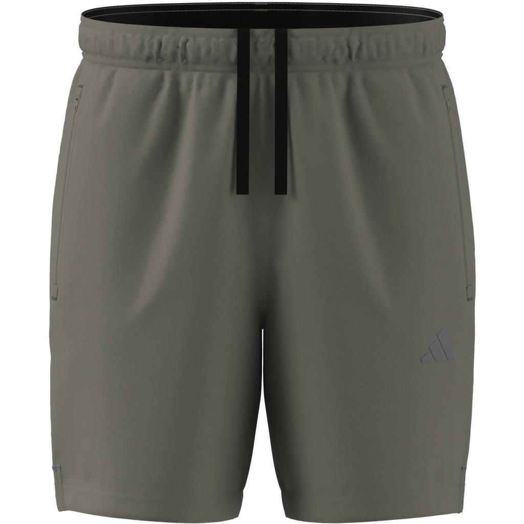 Gym+ Training 3-Stripes Woven Shorts, Green, A901_ONE, large image number 7