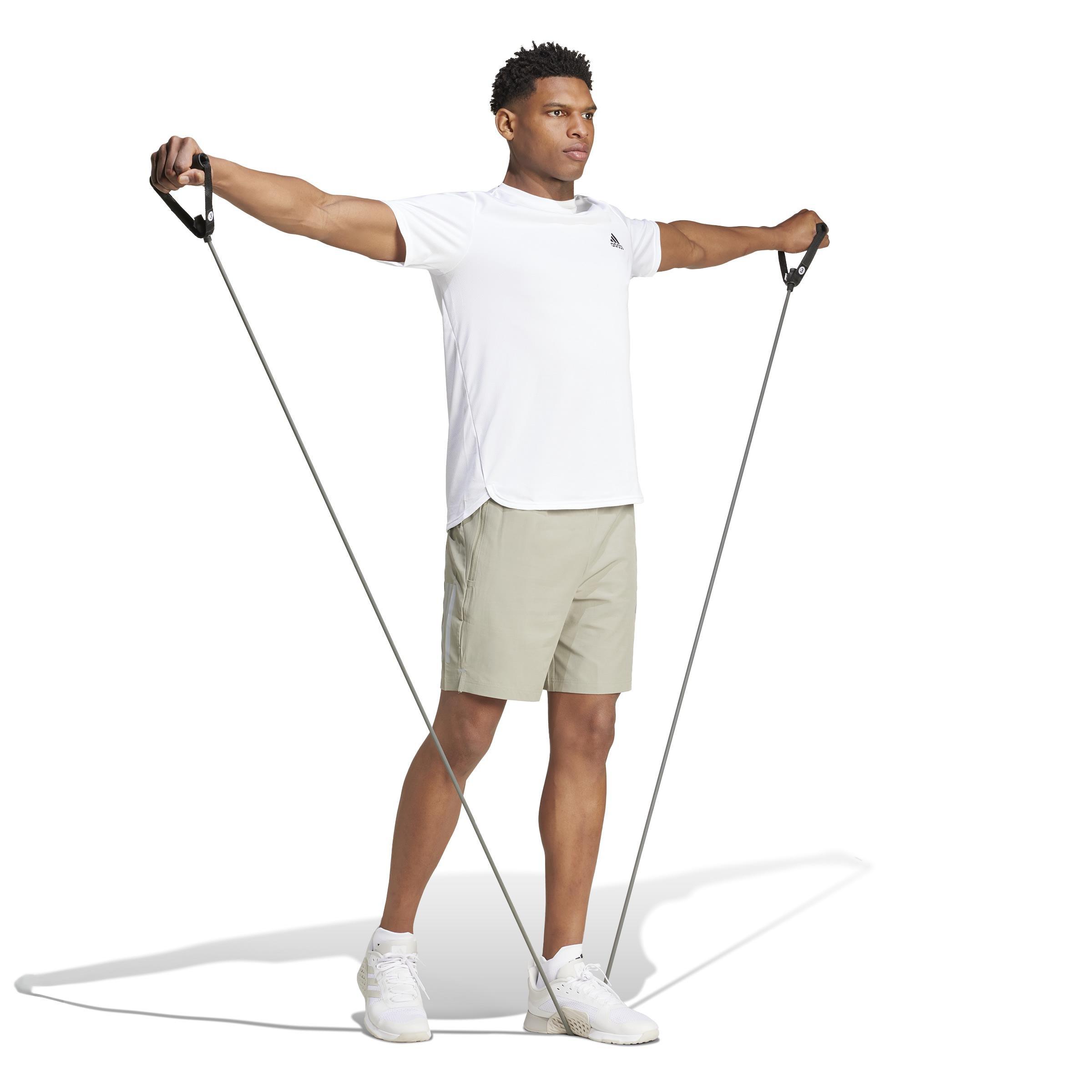 Gym+ Training 3-Stripes Woven Shorts, Green, A901_ONE, large image number 11