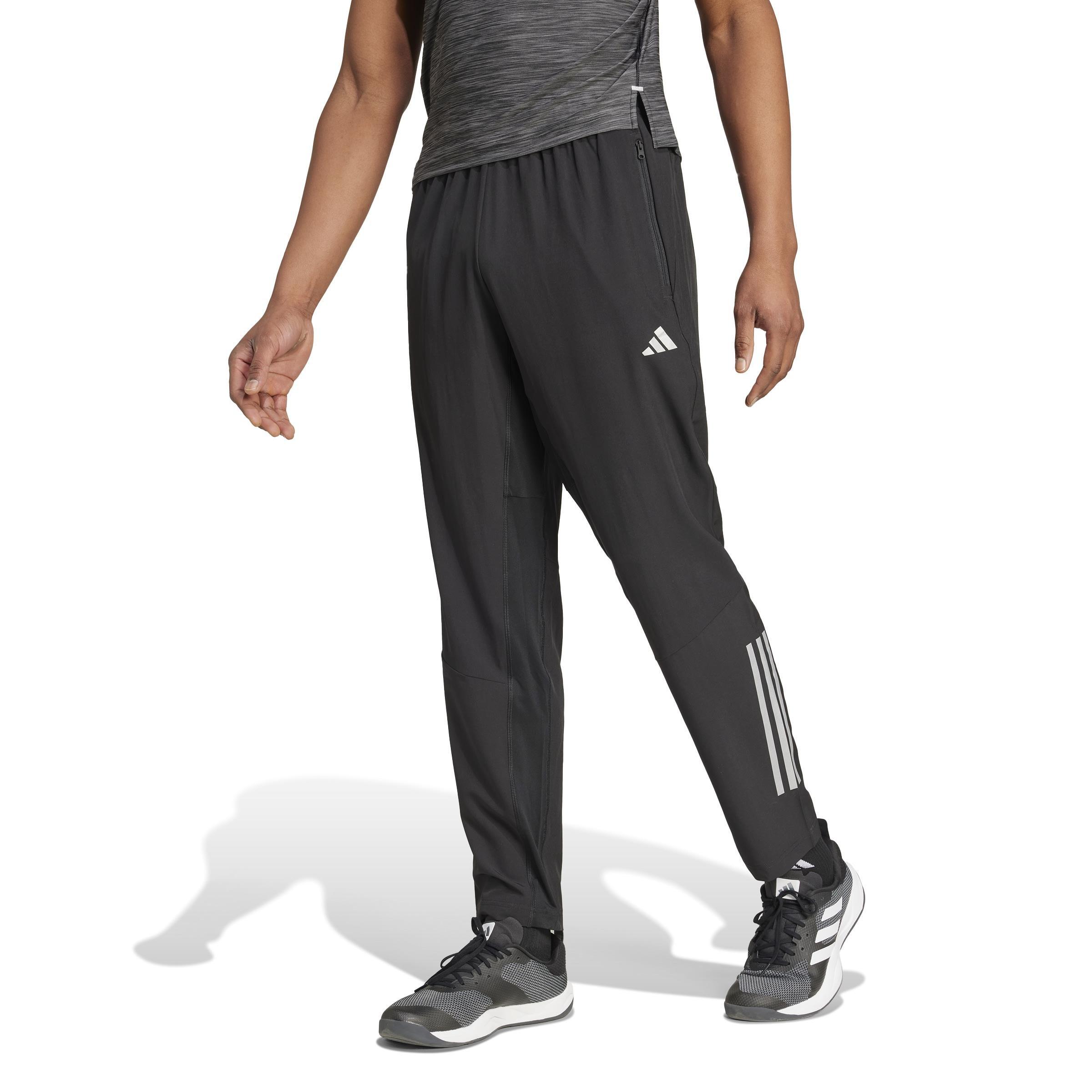 Gym+ Training 3-Stripes Woven Joggers, Multicolour, A901_ONE, large image number 7