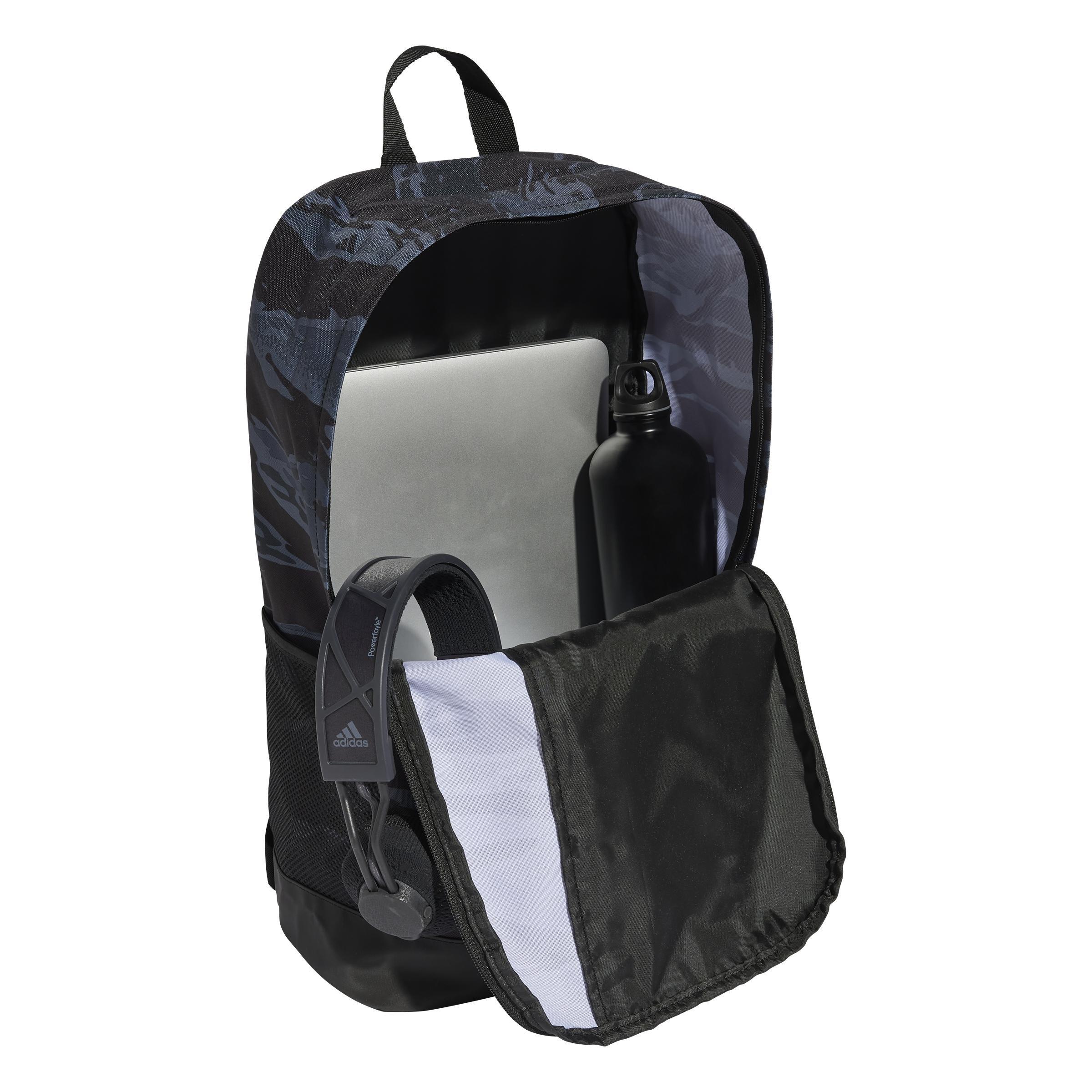 Unisex Linear Graphic Backpack, Grey, A901_ONE, large image number 0