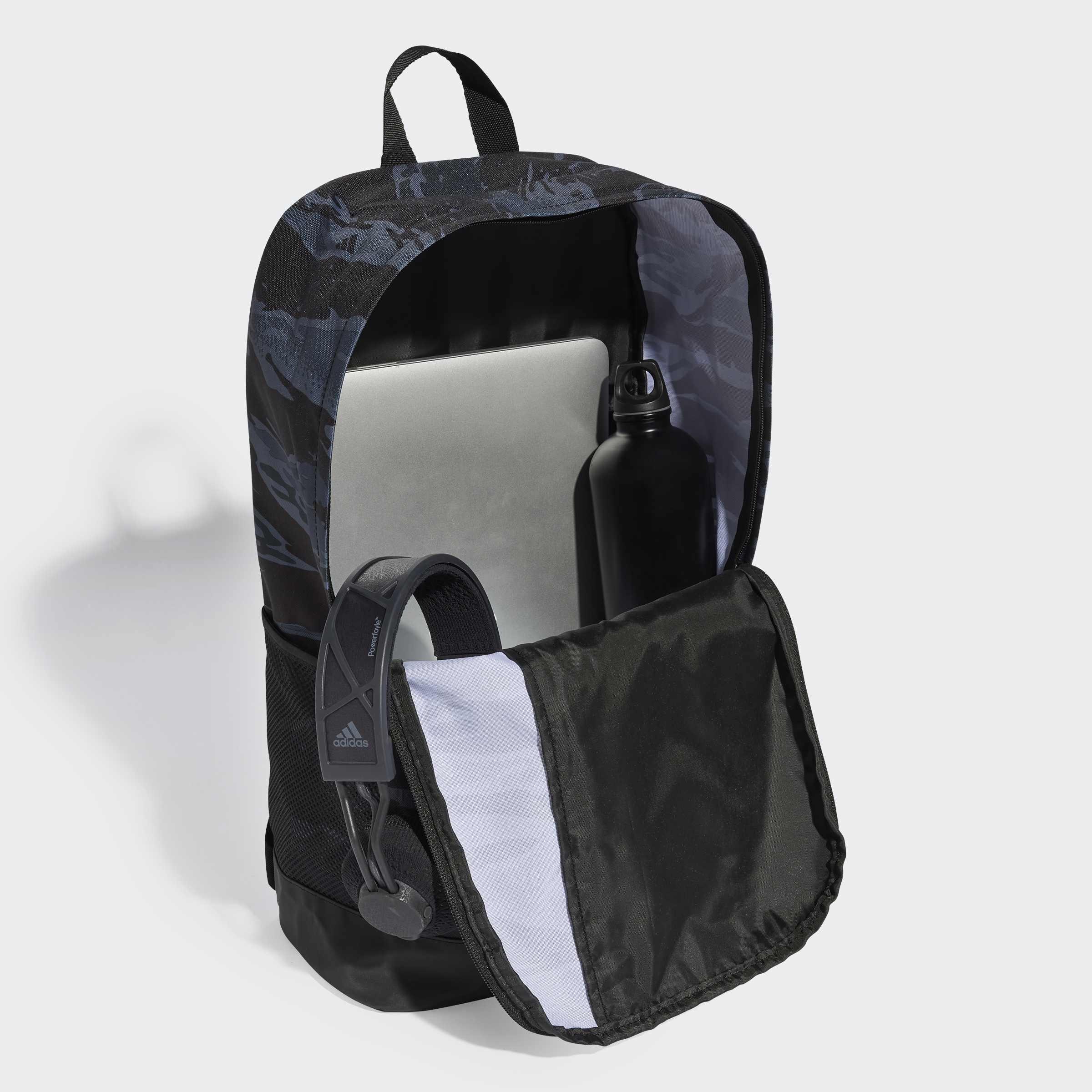 Unisex Linear Graphic Backpack, Grey, A901_ONE, large image number 4