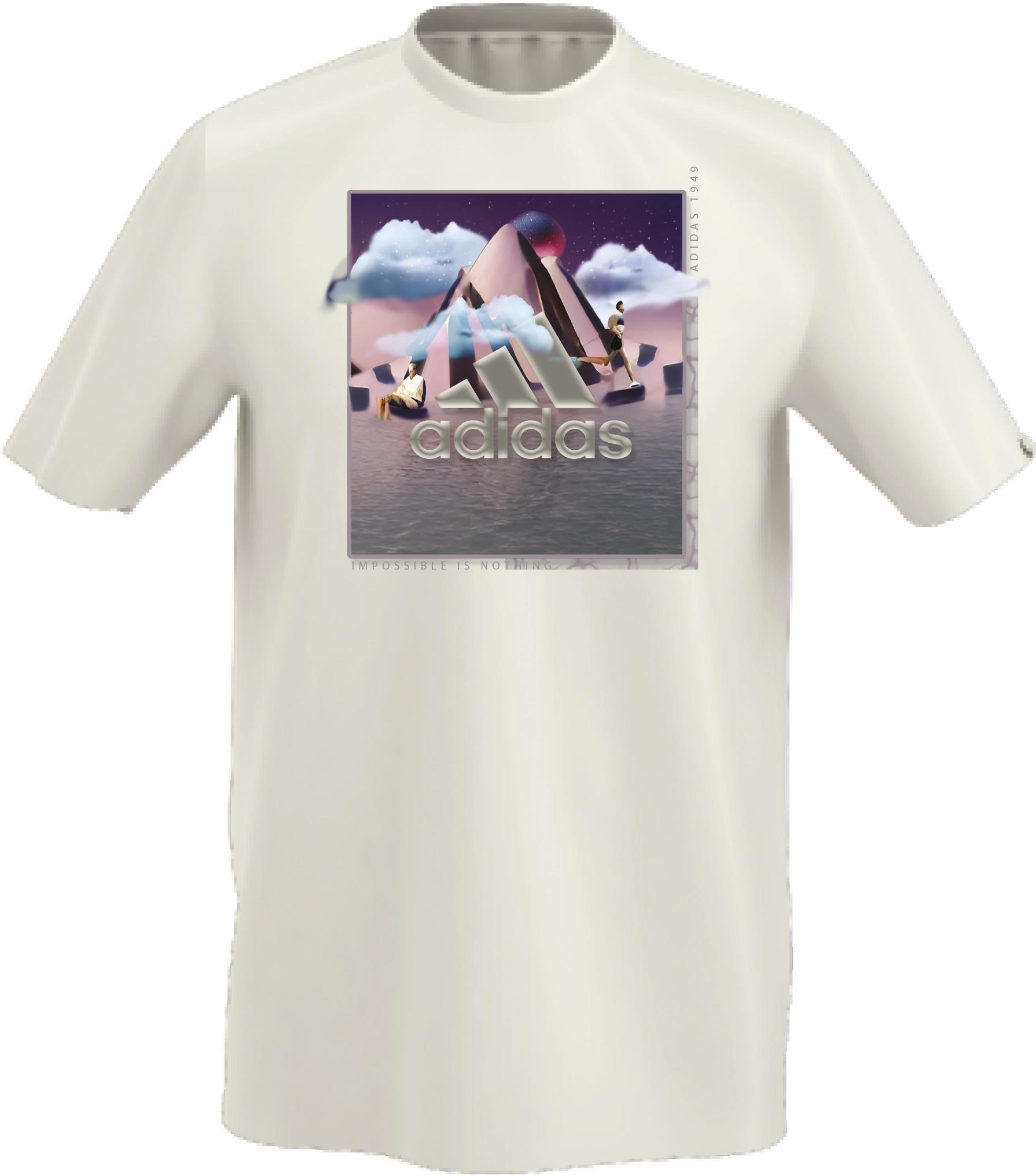 Landscape Badge Graphic T-Shirt, White, A901_ONE, large image number 0