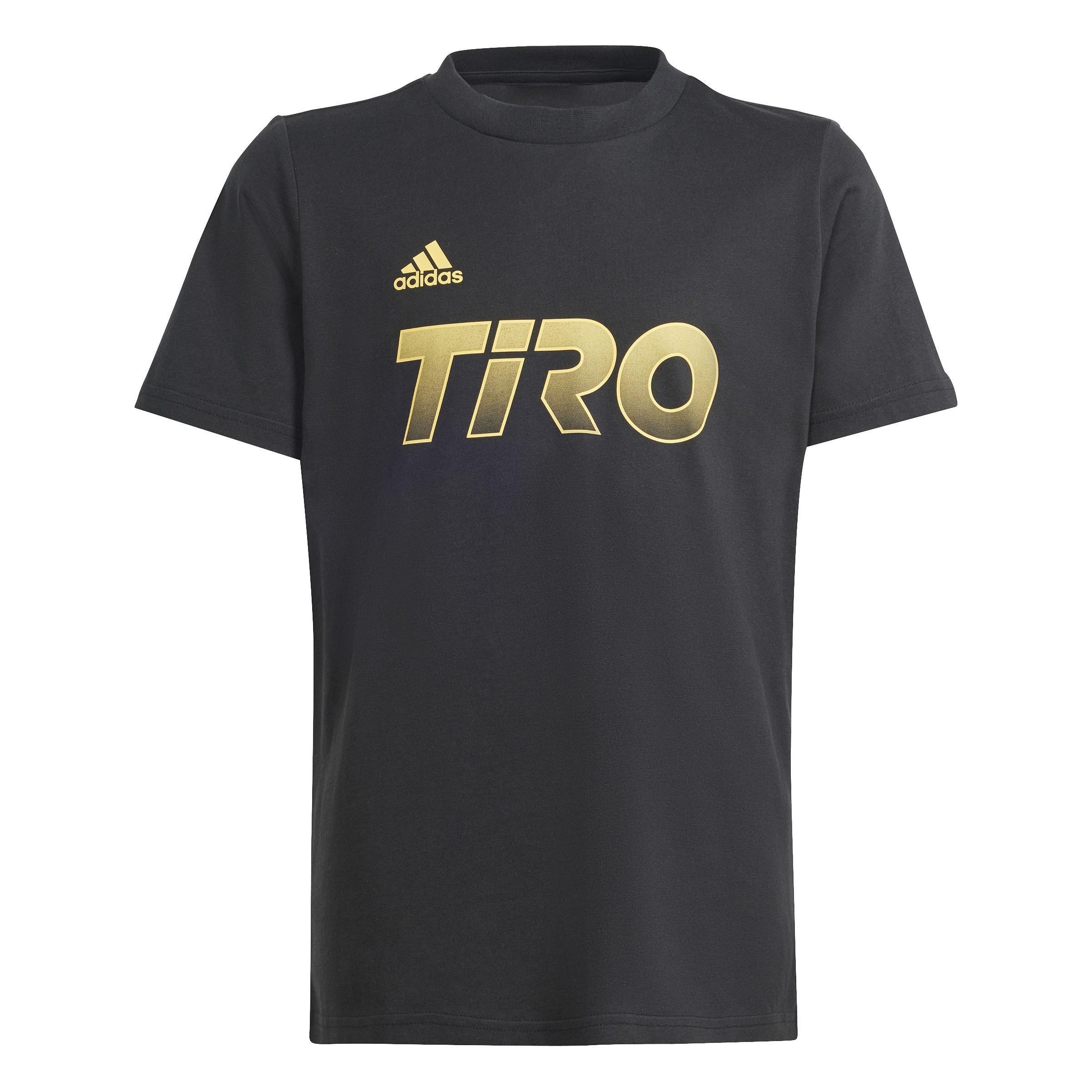 Unisex Kids House Of Tiro Graphic T-Shirt, Black, , large image number 0