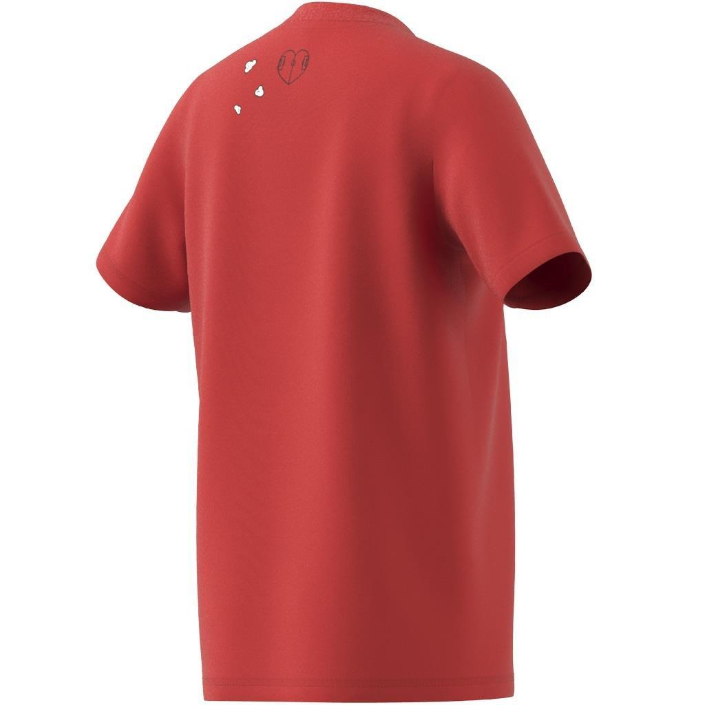 Unisex Kids Brand Love Graphic T-Shirt, Red, A901_ONE, large image number 9