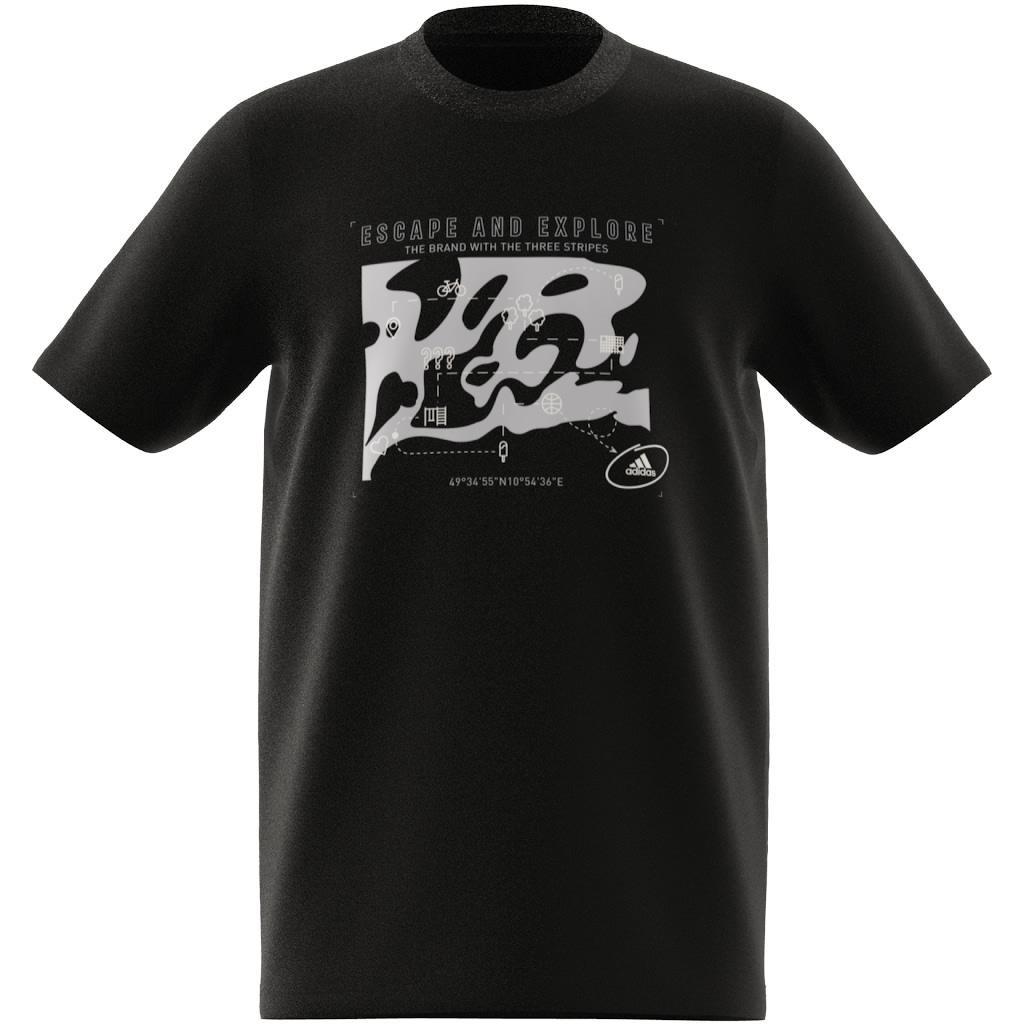 Unisex Kids Printed T-Shirt, Black, A901_ONE, large image number 5