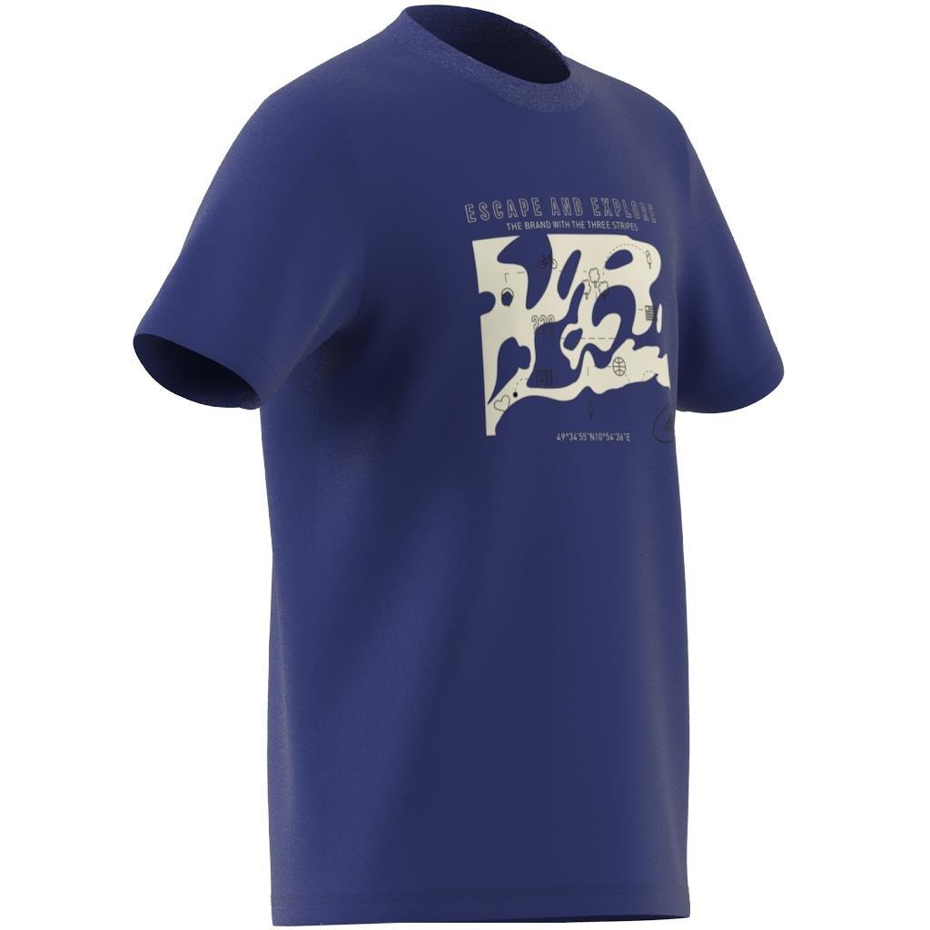 Unisex Kids Printed T-Shirt, Blue, , large image number 7