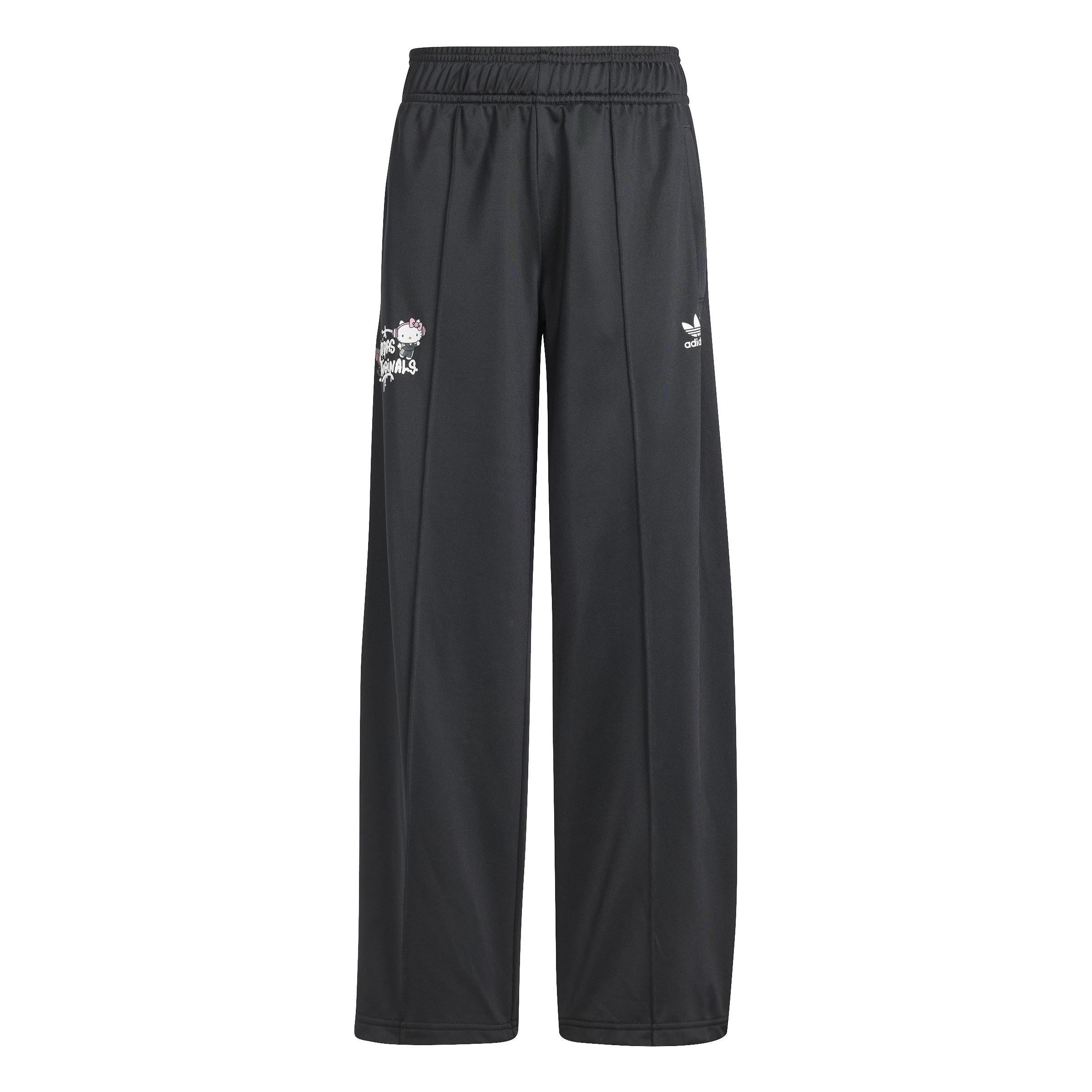 Unisex Kids Hello Kitty Sst Wide Leg Tracksuit Bottoms, Black, A901_ONE, large image number 1