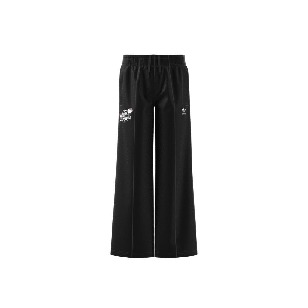 Unisex Kids Hello Kitty Sst Wide Leg Tracksuit Bottoms, Black, A901_ONE, large image number 9
