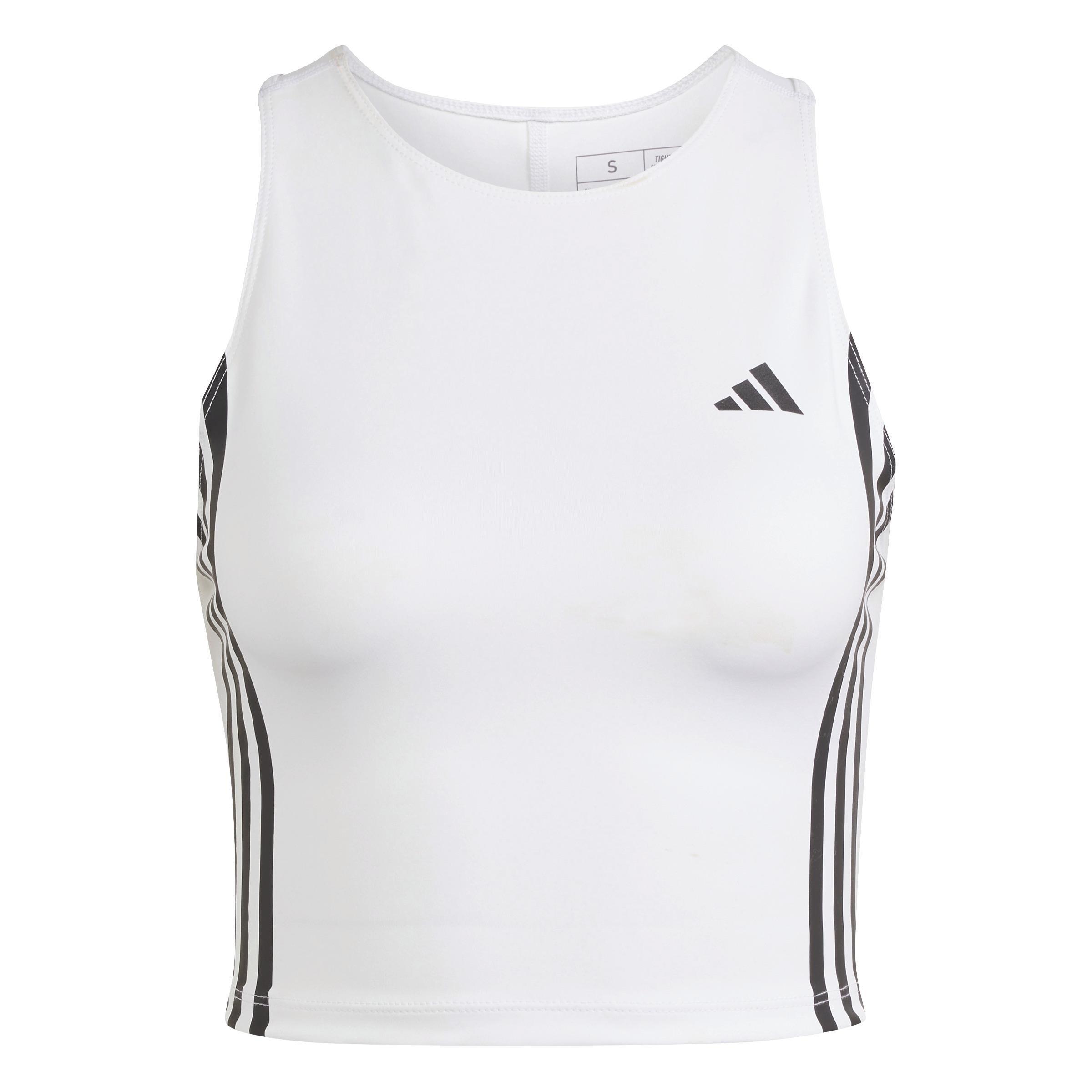 Own The Run 3-Stripes Tank Top, White, A901_ONE, large image number 0