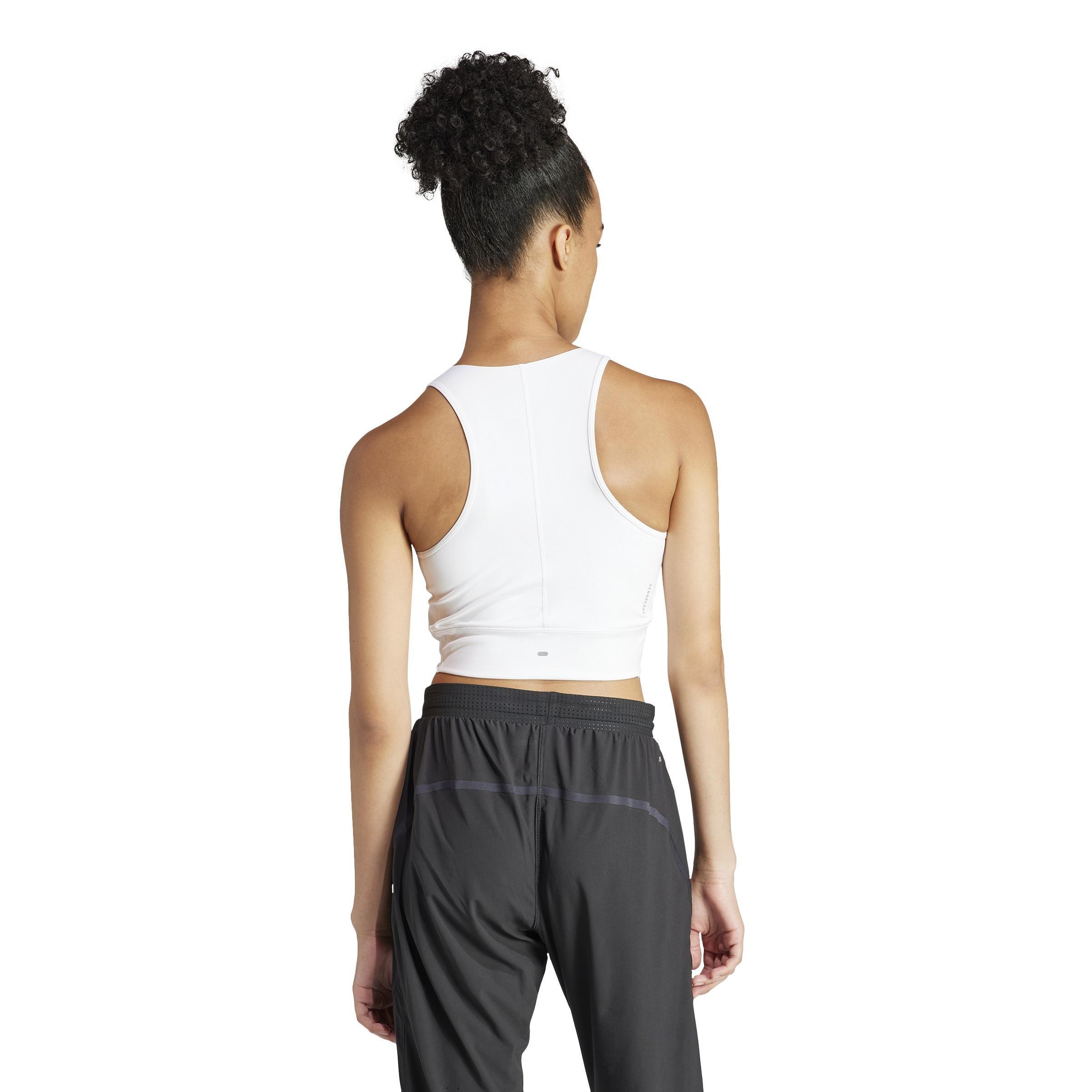 Own The Run 3-Stripes Tank Top, White, , large image number 3