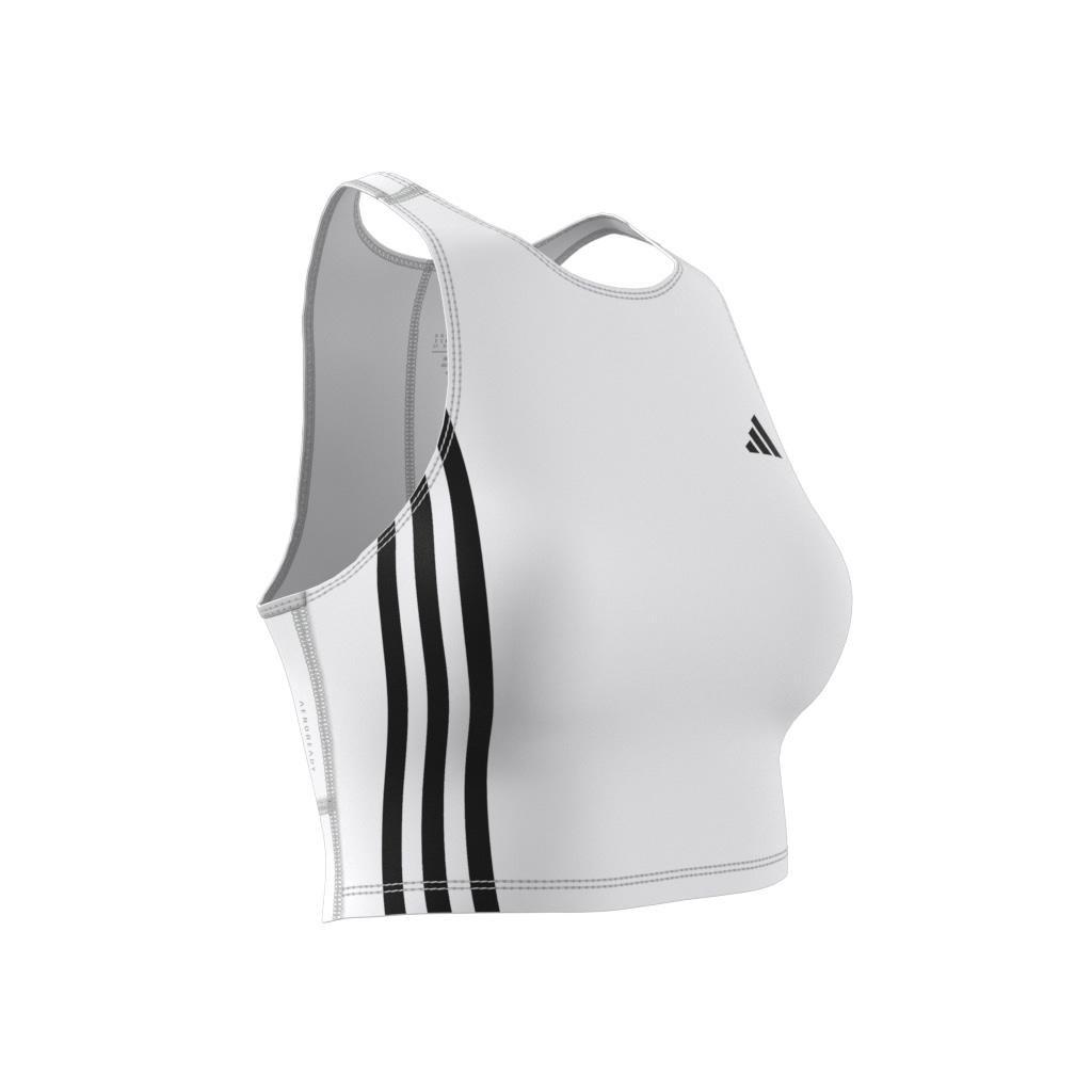 Own The Run 3-Stripes Tank Top, White, , large image number 6