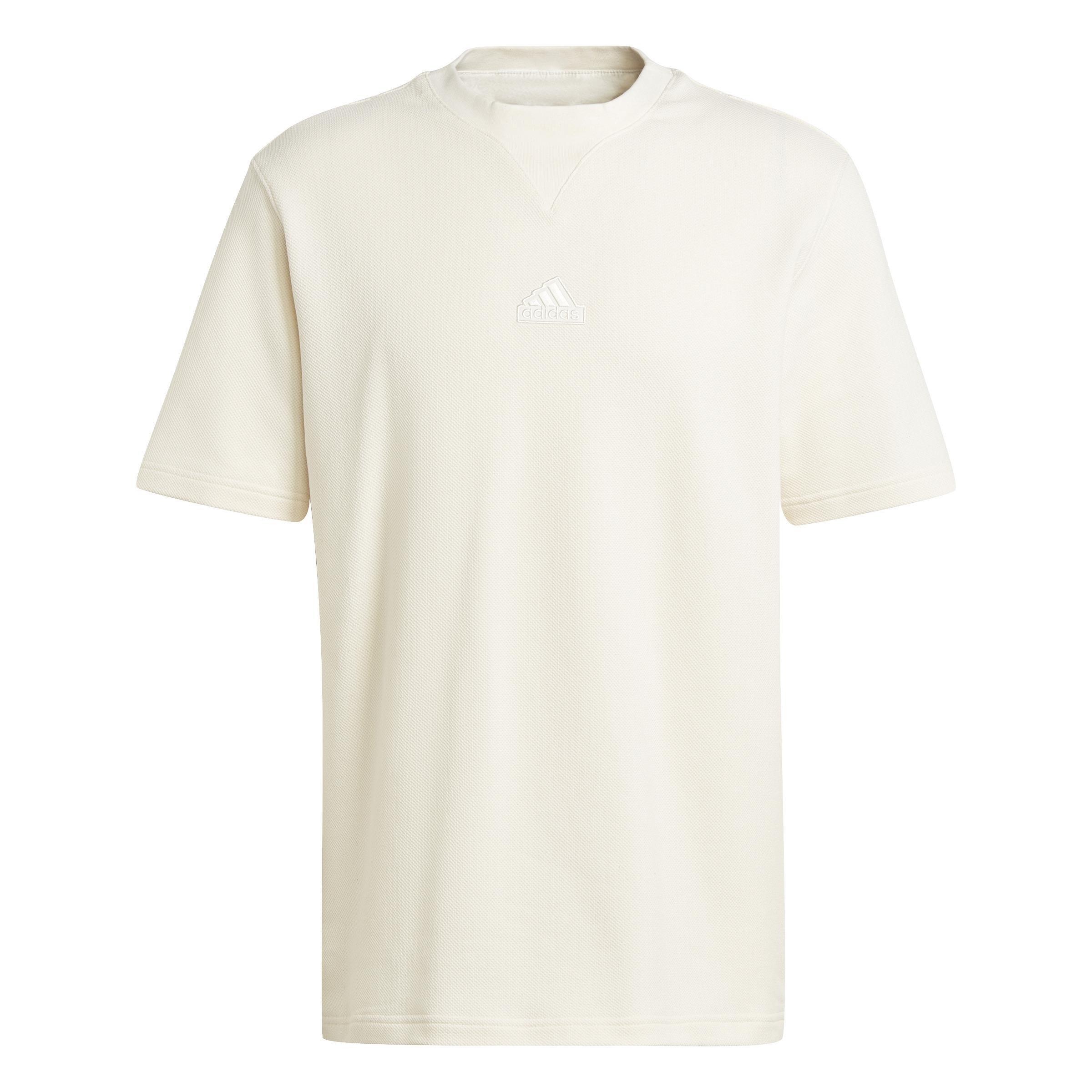 Lounge Piqué Terry T-Shirt, White, A901_ONE, large image number 0