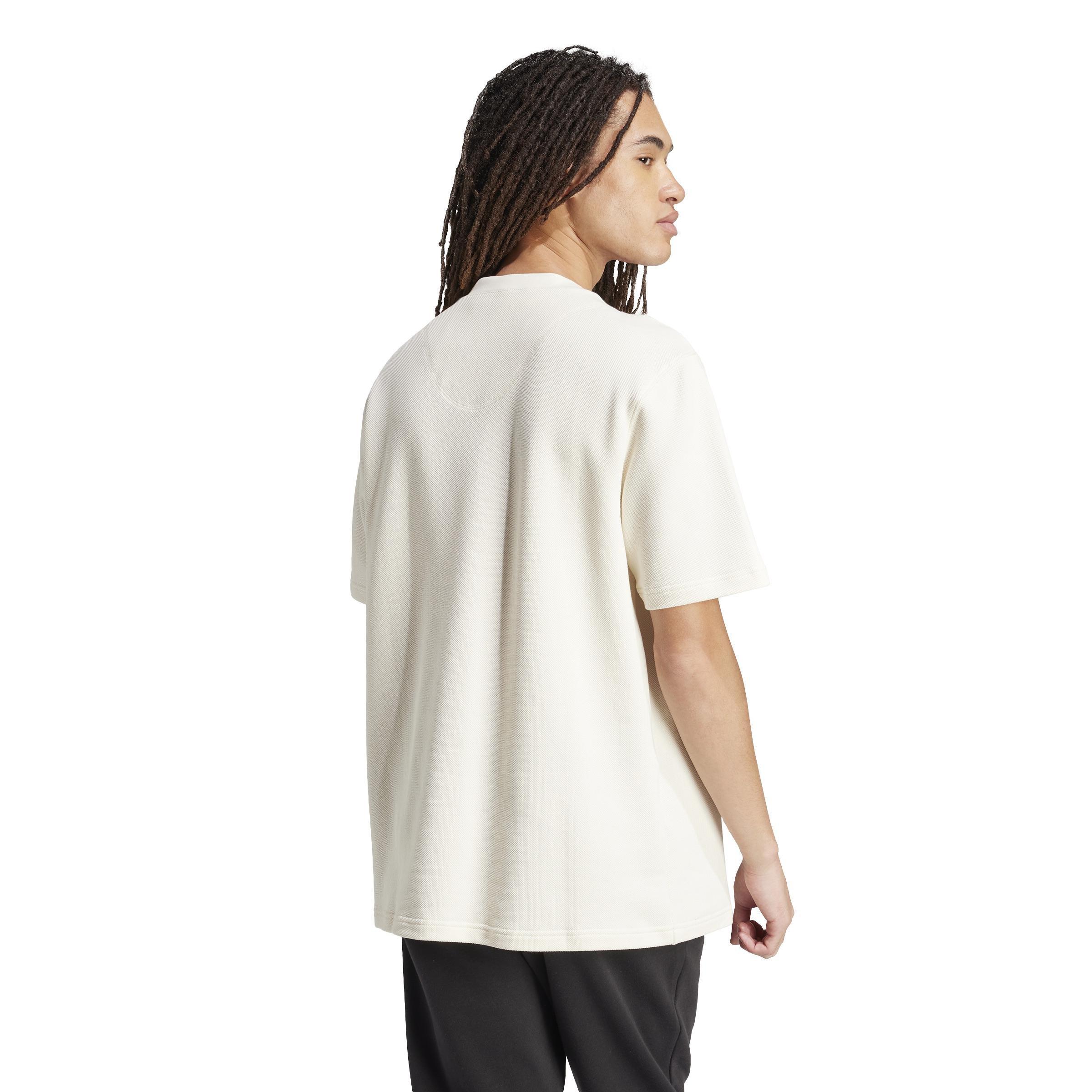 Lounge Piqué Terry T-Shirt, White, A901_ONE, large image number 3
