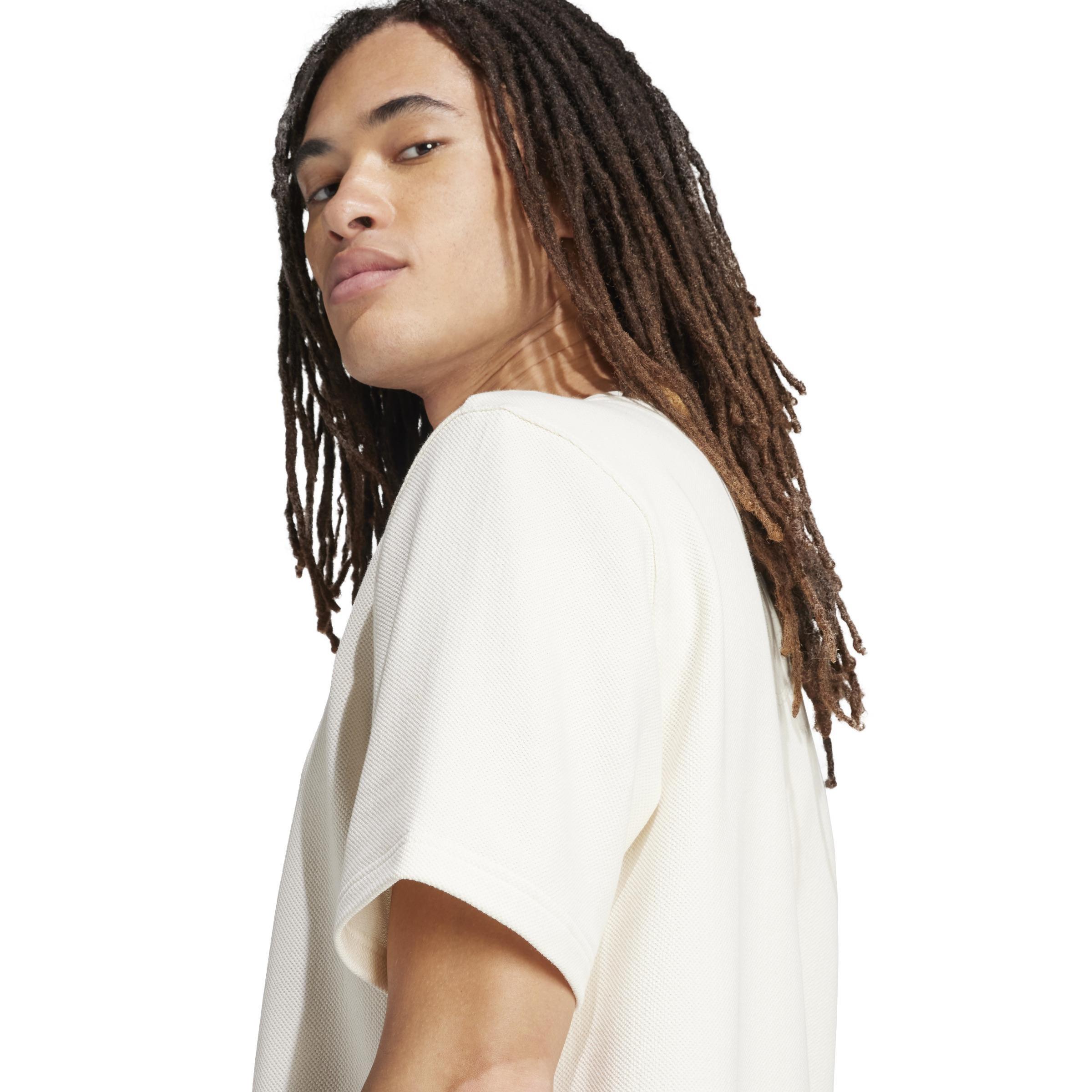 Lounge Piqué Terry T-Shirt, White, A901_ONE, large image number 5