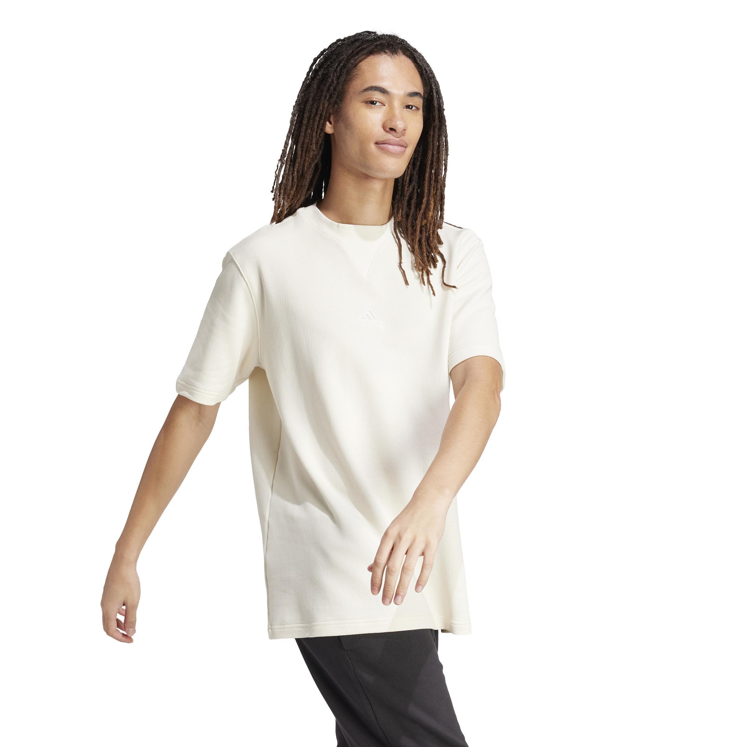 Lounge Piqué Terry T-Shirt, White, A901_ONE, large image number 13