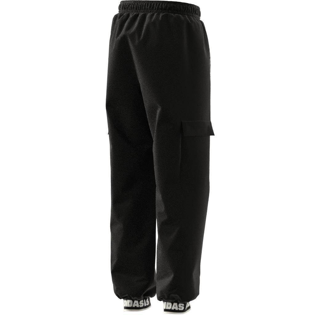 Unisex Kids Dance Woven Cargo Tracksuit Bottoms, Black, A901_ONE, large image number 6