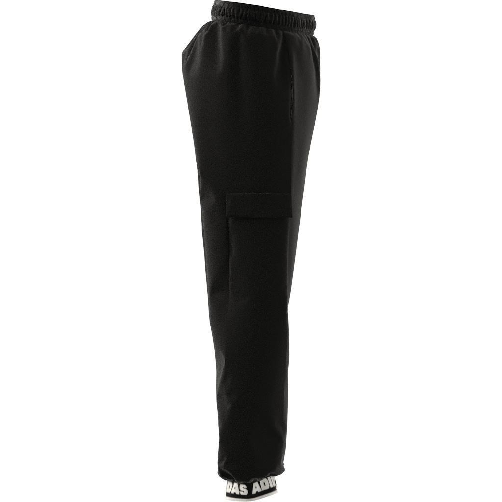 Unisex Kids Dance Woven Cargo Tracksuit Bottoms, Black, A901_ONE, large image number 7