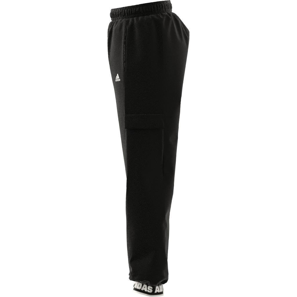 Unisex Kids Dance Woven Cargo Tracksuit Bottoms, Black, A901_ONE, large image number 8