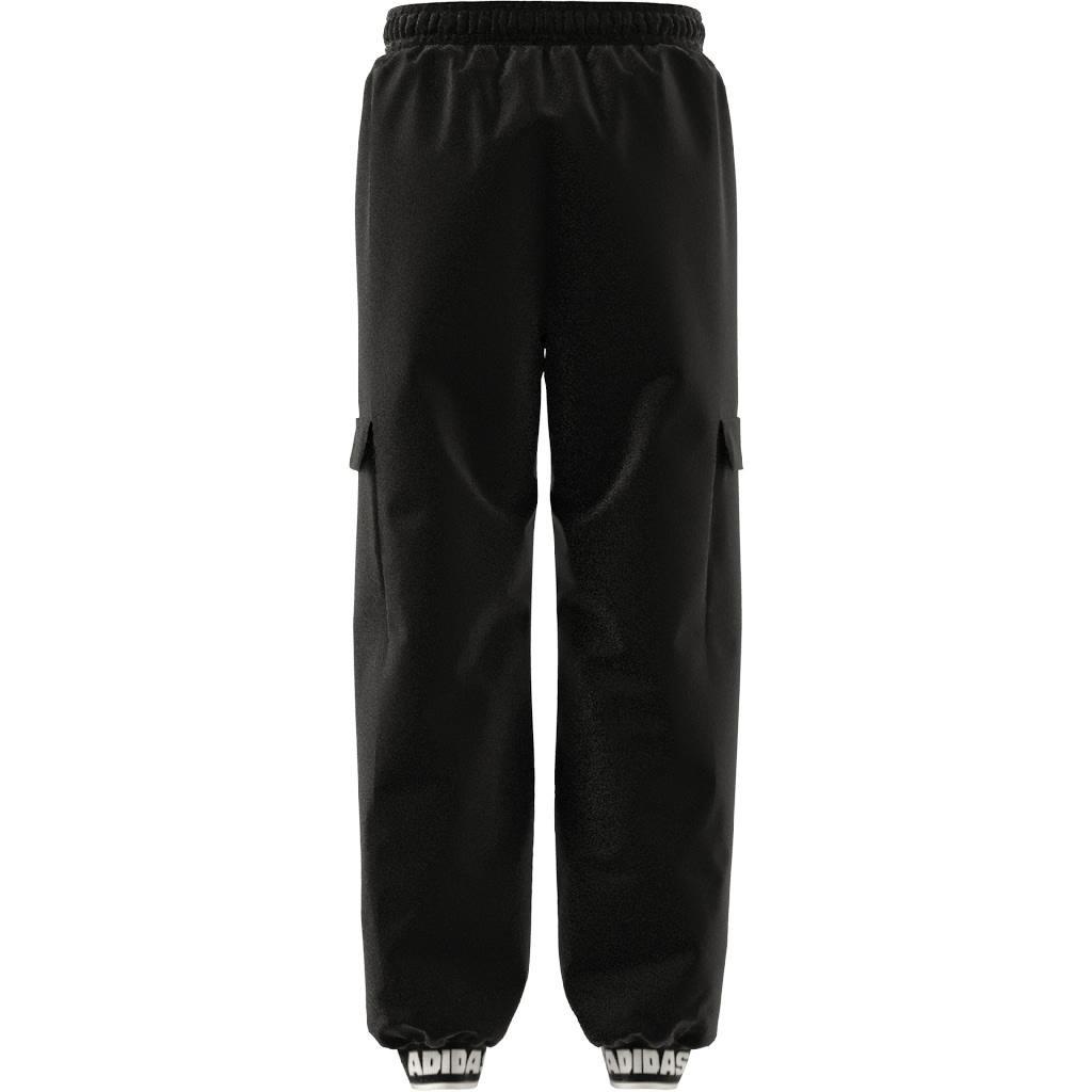 Unisex Kids Dance Woven Cargo Tracksuit Bottoms, Black, A901_ONE, large image number 9