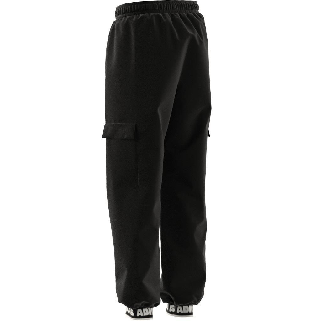 Unisex Kids Dance Woven Cargo Tracksuit Bottoms, Black, A901_ONE, large image number 10