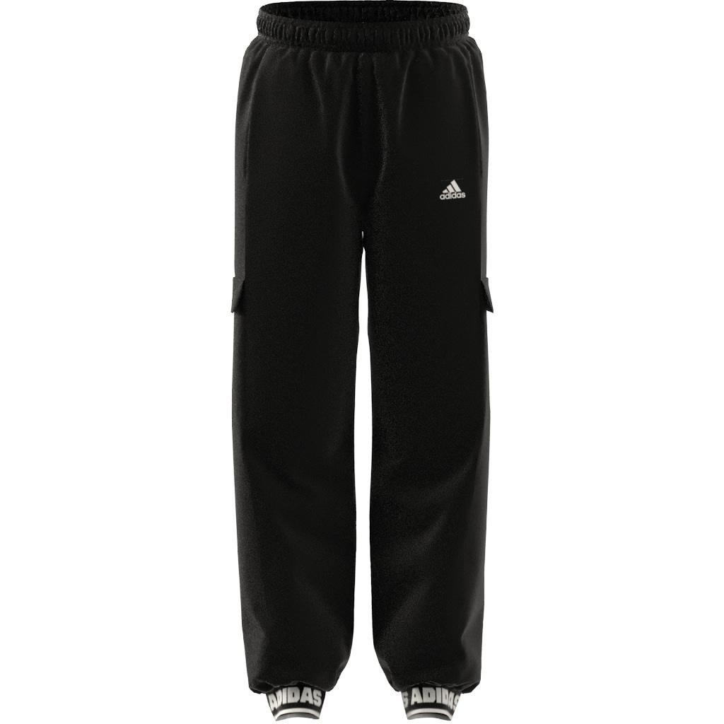 Unisex Kids Dance Woven Cargo Tracksuit Bottoms, Black, A901_ONE, large image number 11