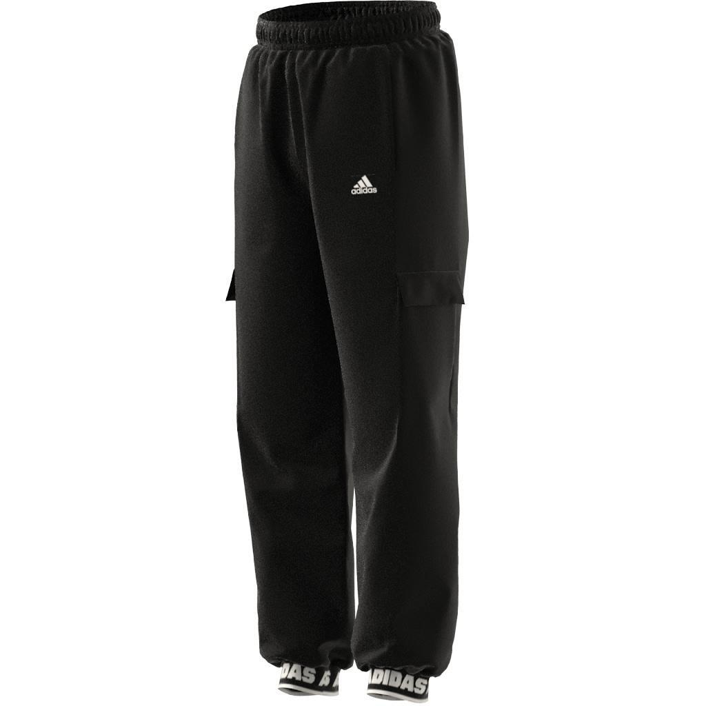 Unisex Kids Dance Woven Cargo Tracksuit Bottoms, Black, A901_ONE, large image number 12