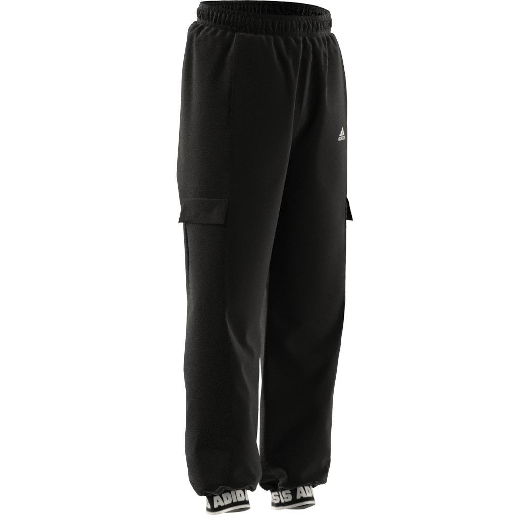 Unisex Kids Dance Woven Cargo Tracksuit Bottoms, Black, A901_ONE, large image number 13