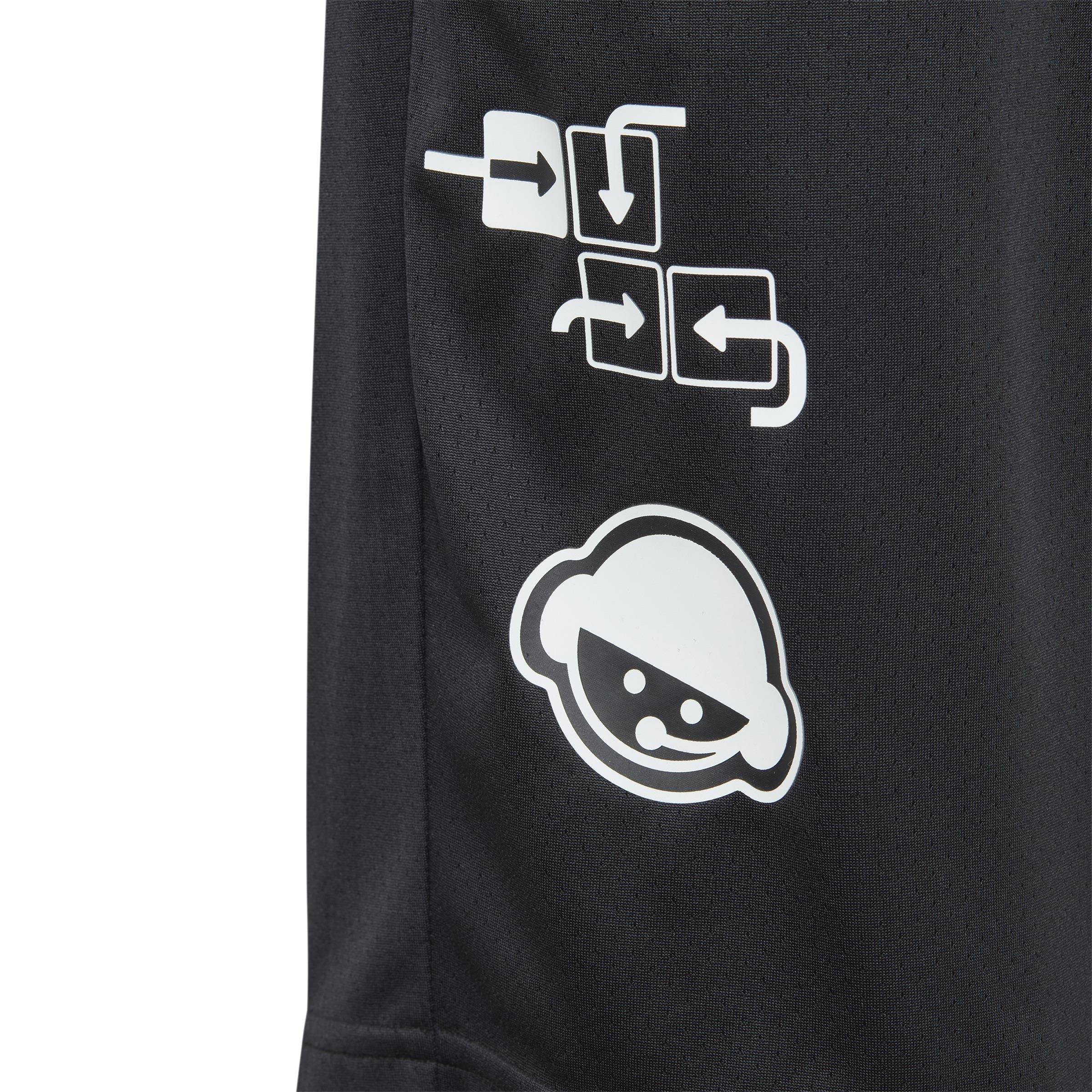 Unisex Kids Brand Love Mesh Shorts, Black, A901_ONE, large image number 4