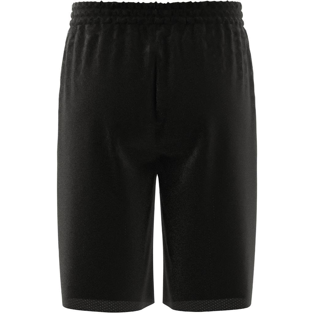 Unisex Kids Brand Love Mesh Shorts, Black, A901_ONE, large image number 9